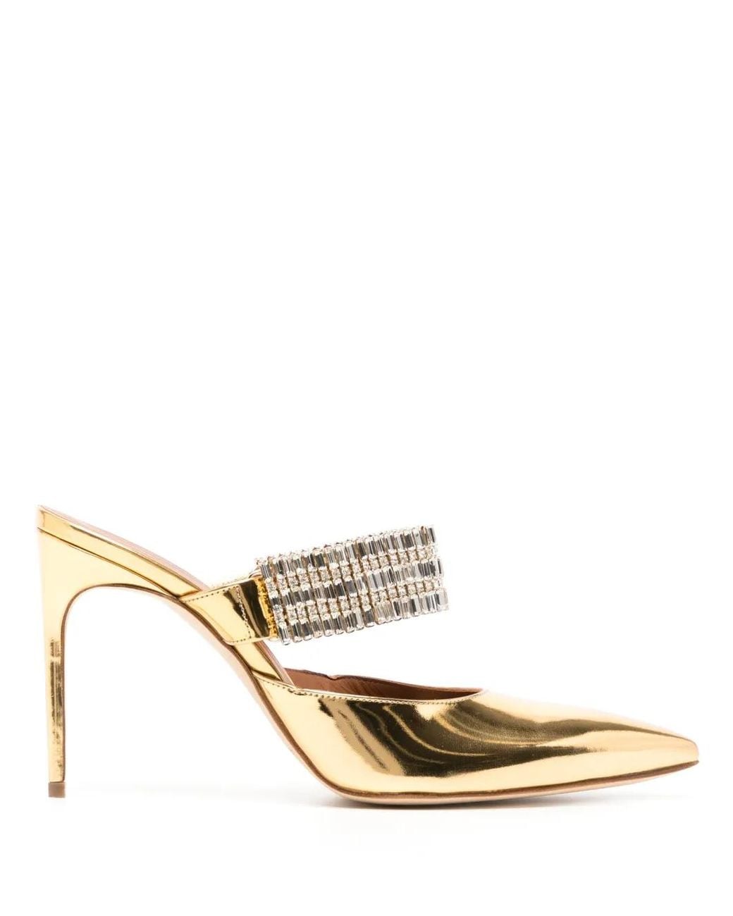 Malone Souliers Metallic Jolie Leather Mules