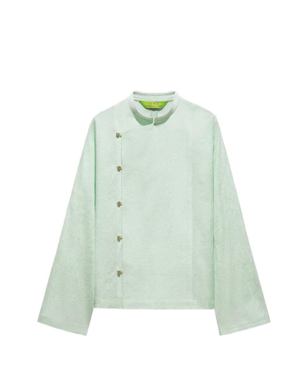Shanghai Tang Green Tang Jacquard Blouse