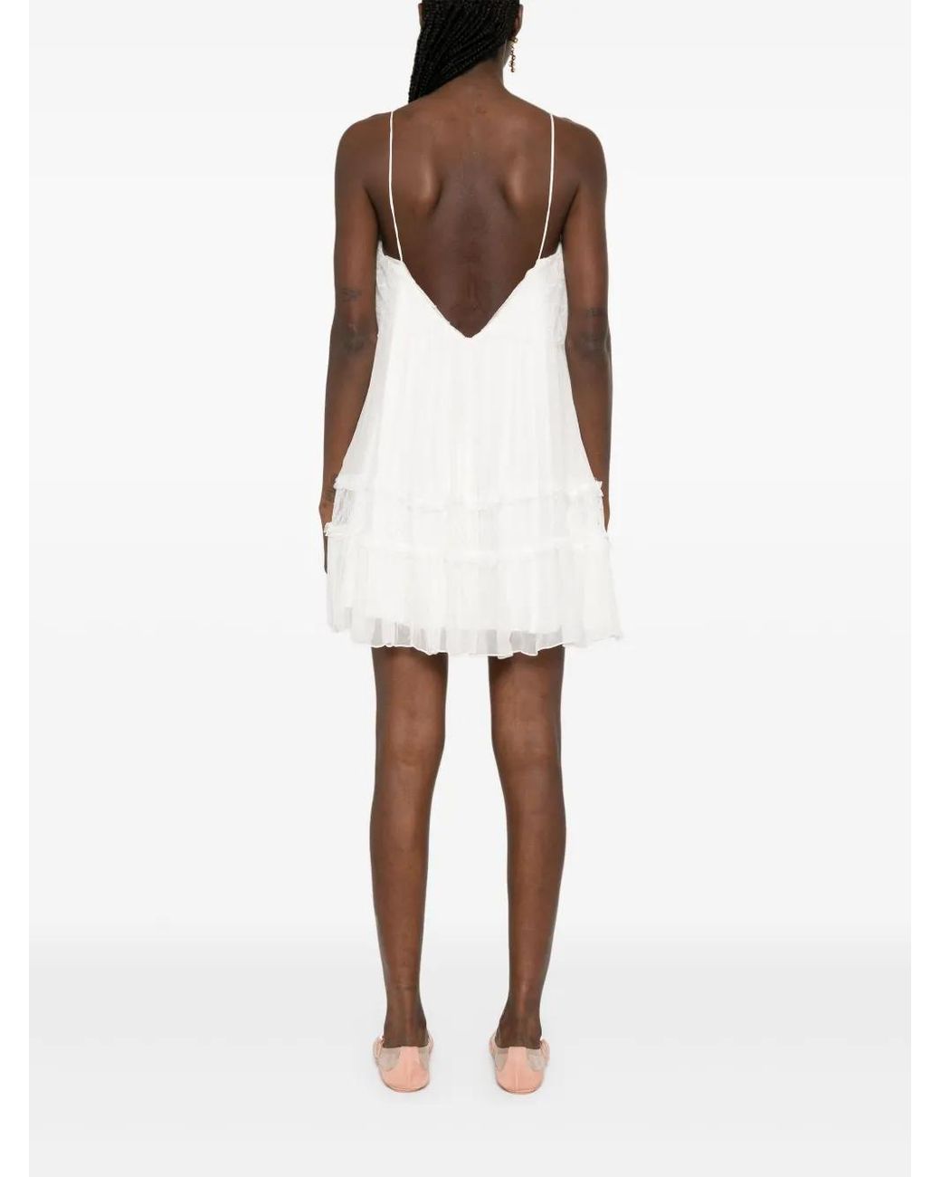 Nissa White Lace Mini Dress