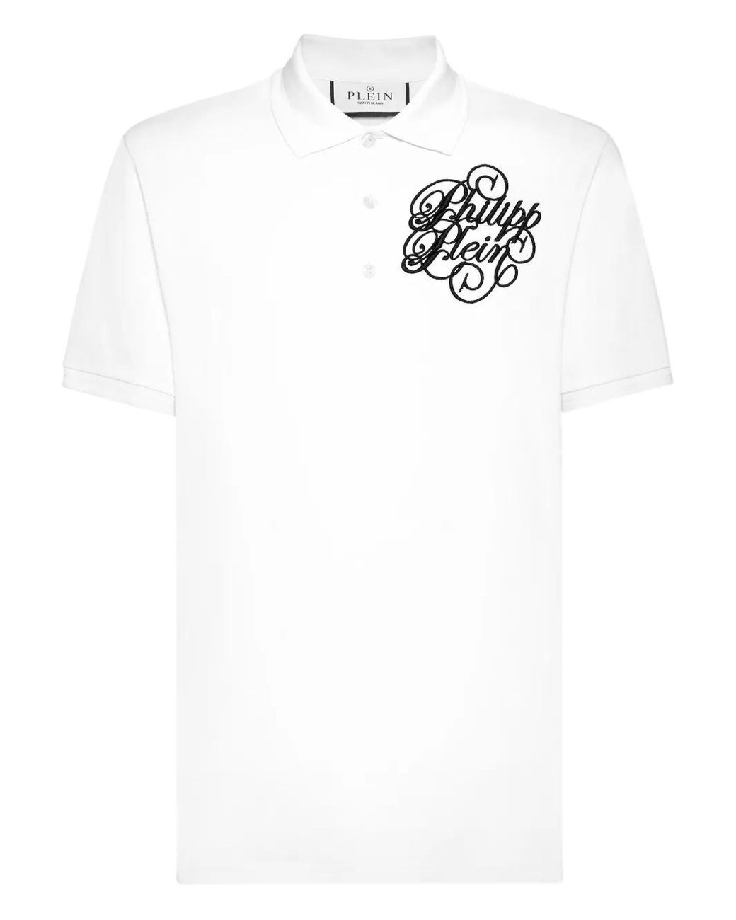 Philipp Plein Coursive Poloshirt in het White voor heren
