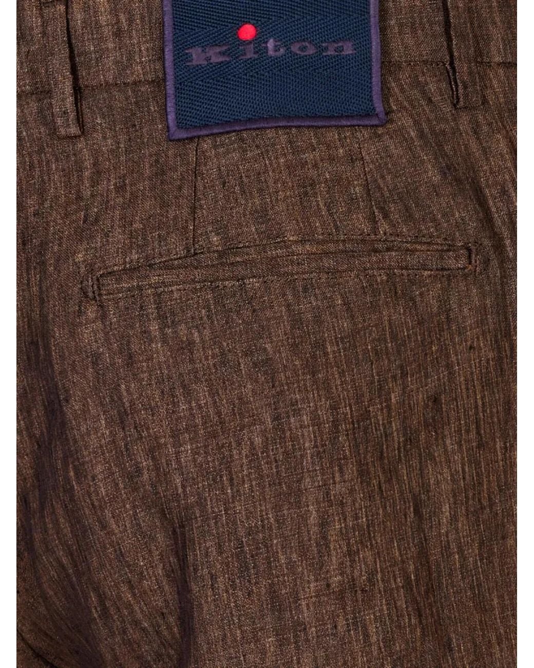Kiton Brown Cargo Shorts for men