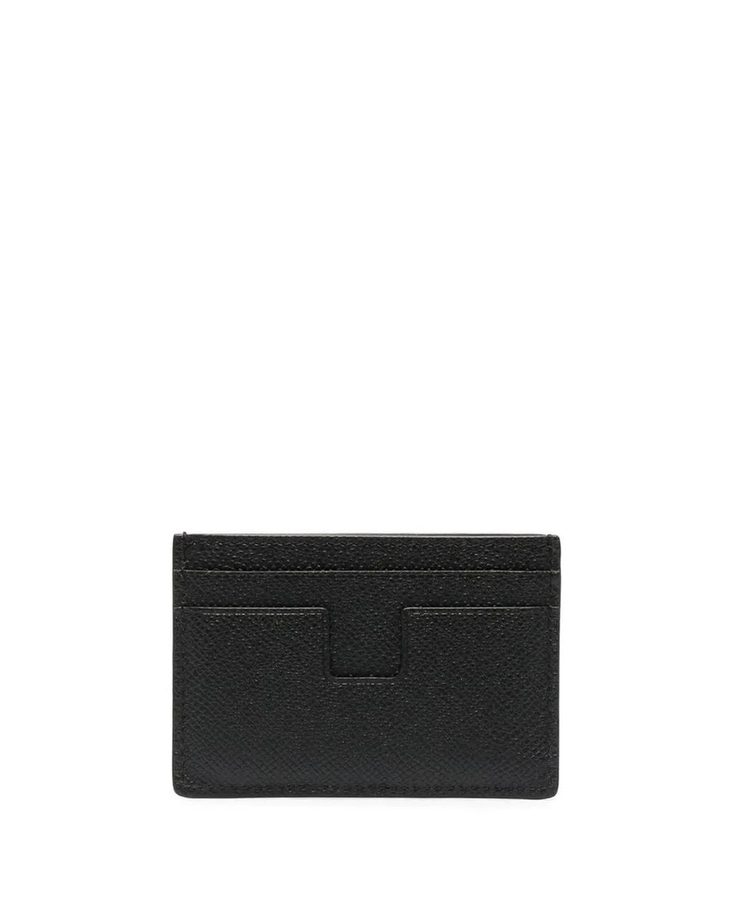 Tom Ford Black Logo Card Holder for men