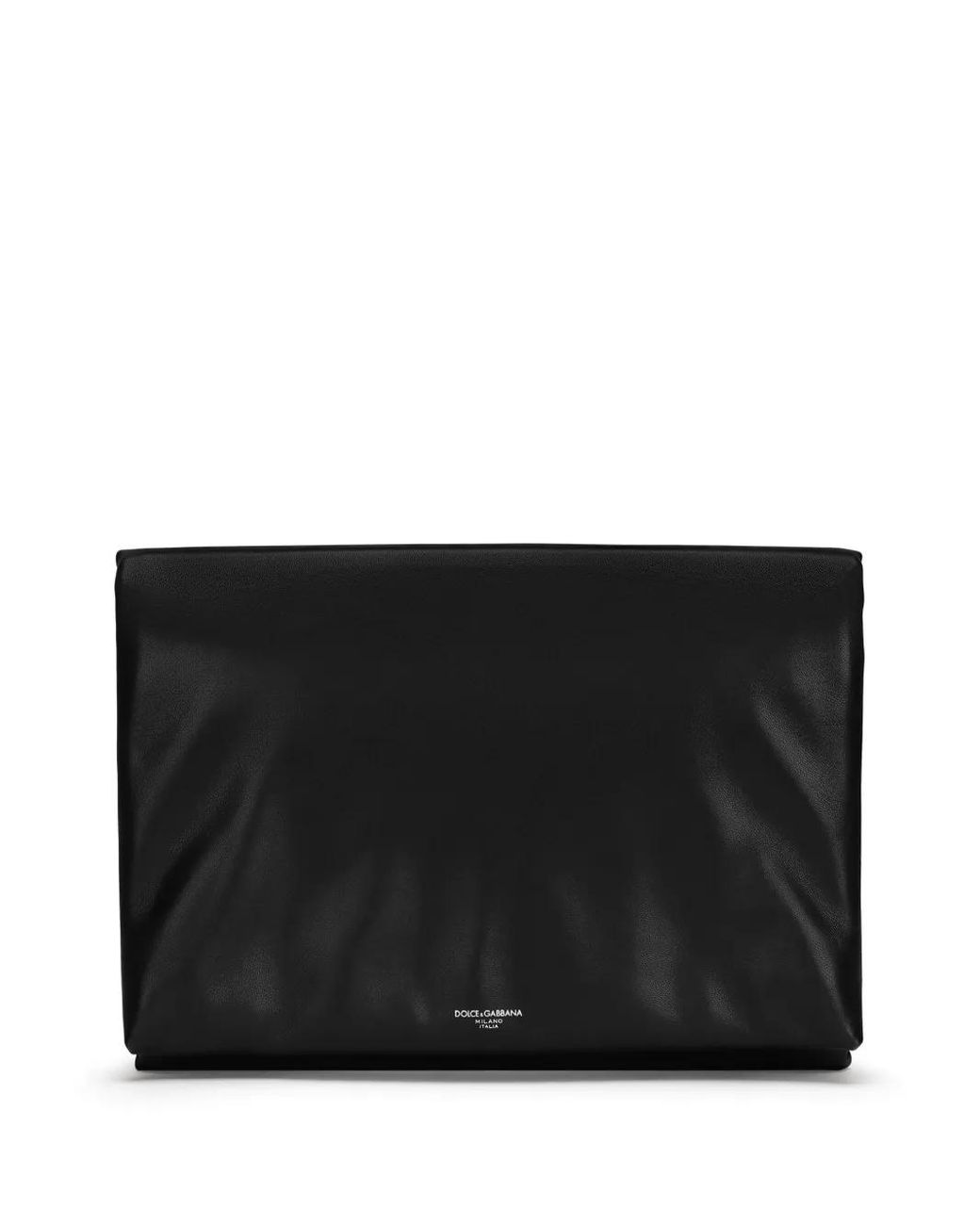 Dolce & Gabbana Black Logo-Print Clutch Bag for men