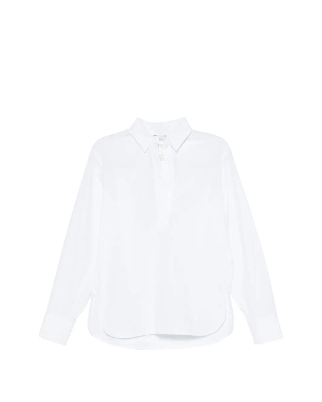 Max Mara White Stretch Cotton Shirt