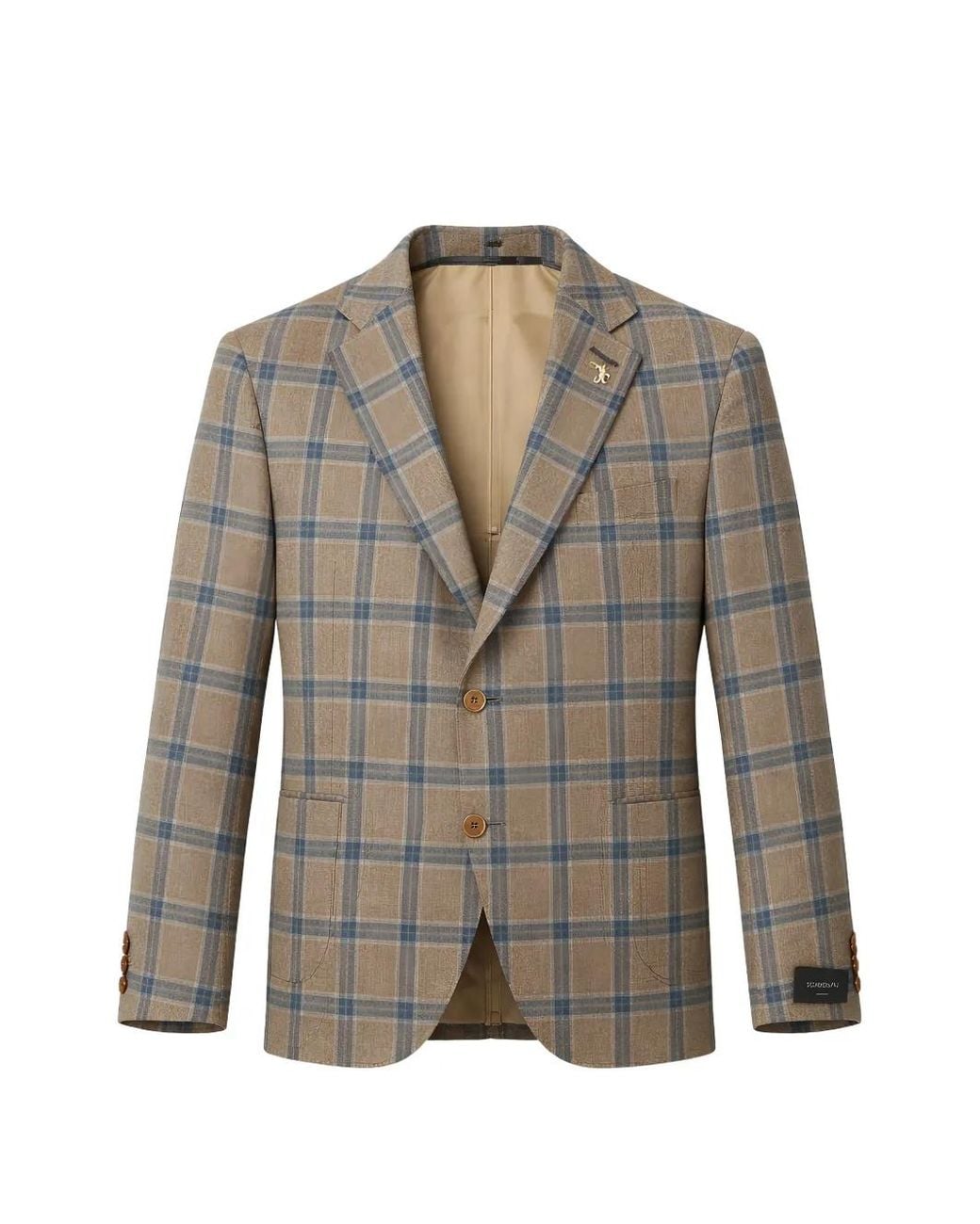 Tombolini Gray Check-Pattern Blazer for men