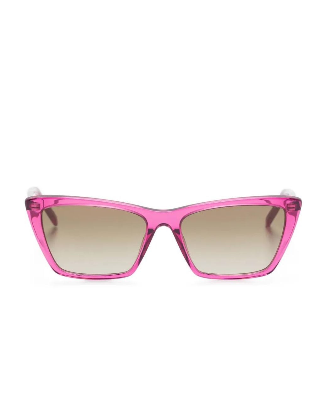 Saint Laurent Pink Square-Frame Sunglasses