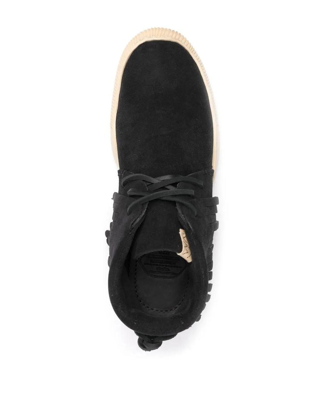 Visvim Black Fringed Suede Desert Boots for men