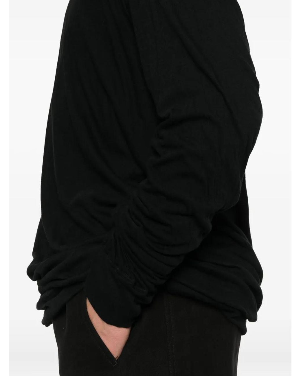 Rick Owens Black Organic Cotton T-Shirt for men