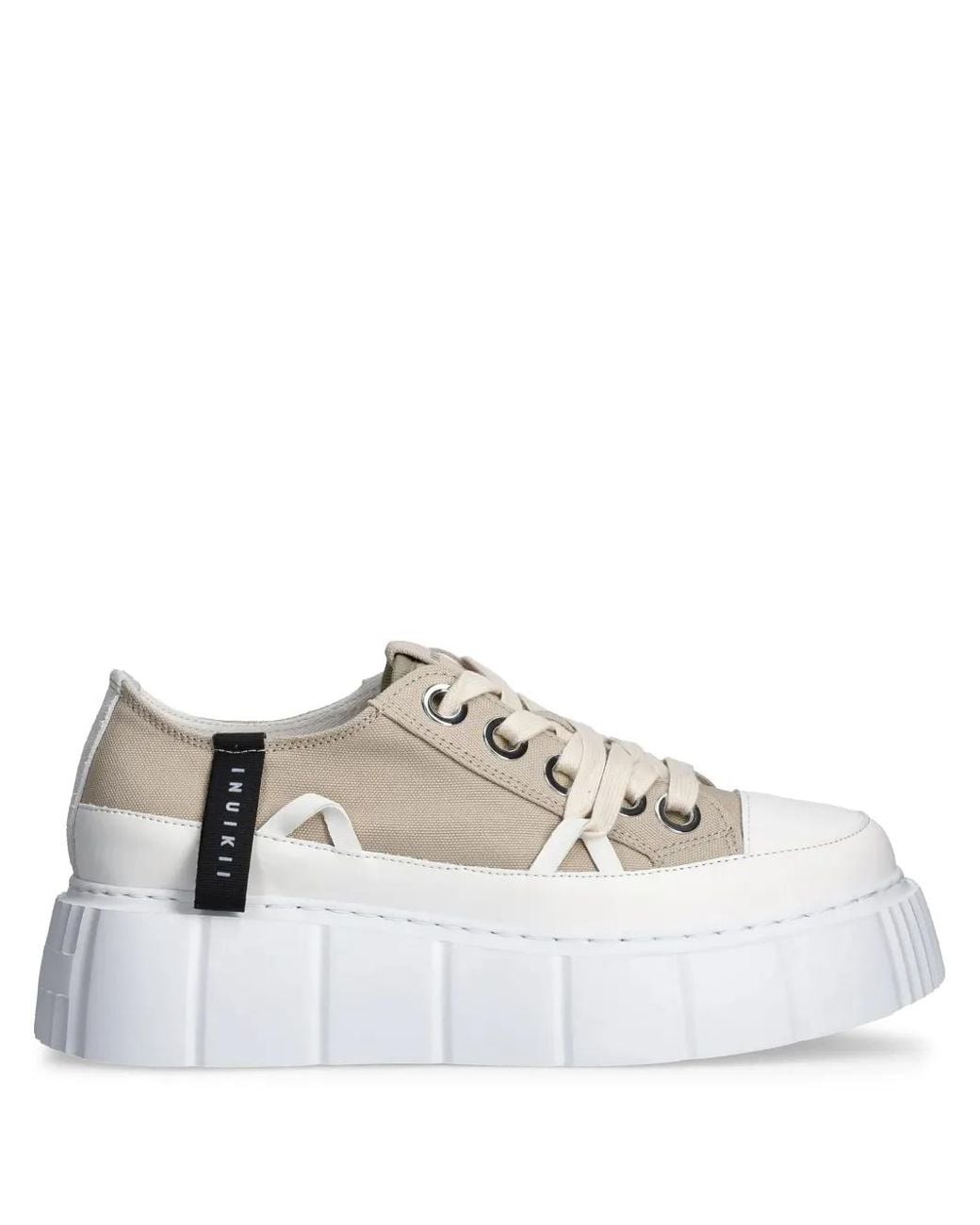 Inuikii White Matilda Canvas Low Sneakers