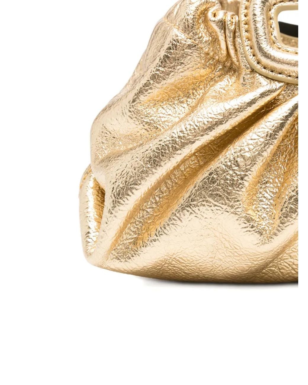 Maje Natural Metallic Leather Milpli Mini Clutch