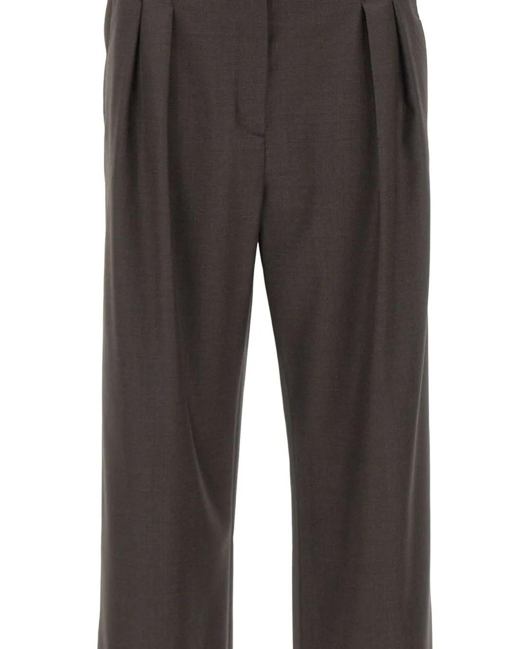 Loulou de Saison Gray Sbiru Pleated Tailored Trousers