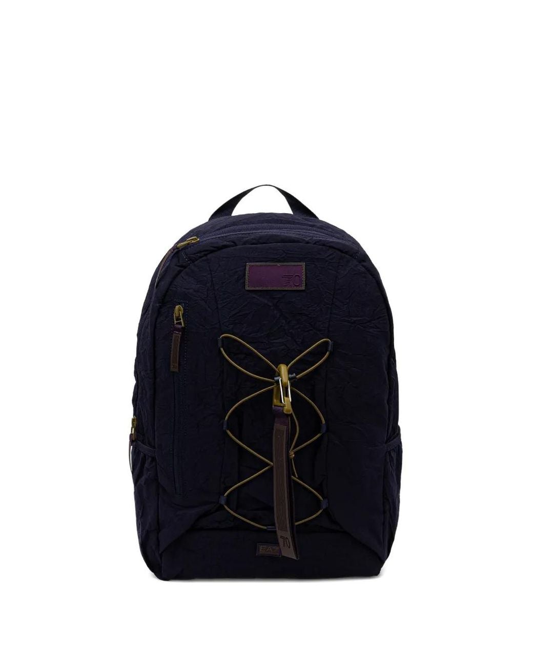 EA7 Blue Sac À Dos À Détail De Logo