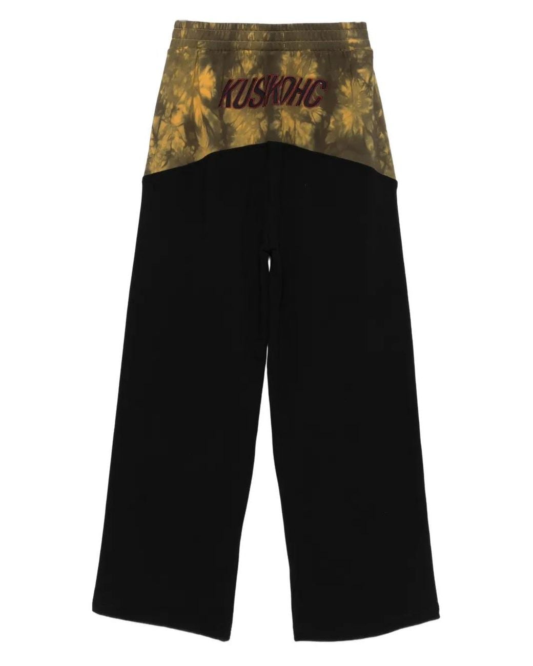 Kusikohc Black Rider Tie-Dye Panel Sweatpants for men