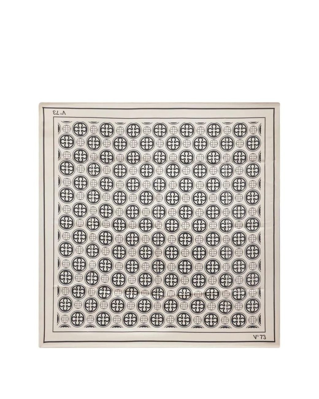 V73 Gray Caroline Geometric-Print Square Scarf