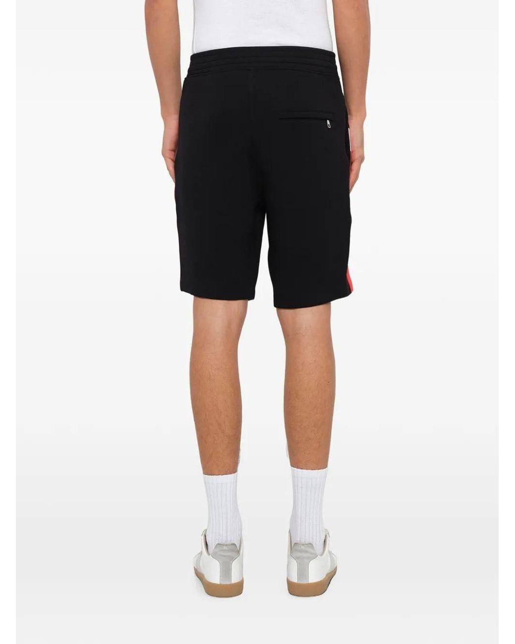 Neil Barrett Red Colour-Block Knit Shorts for men