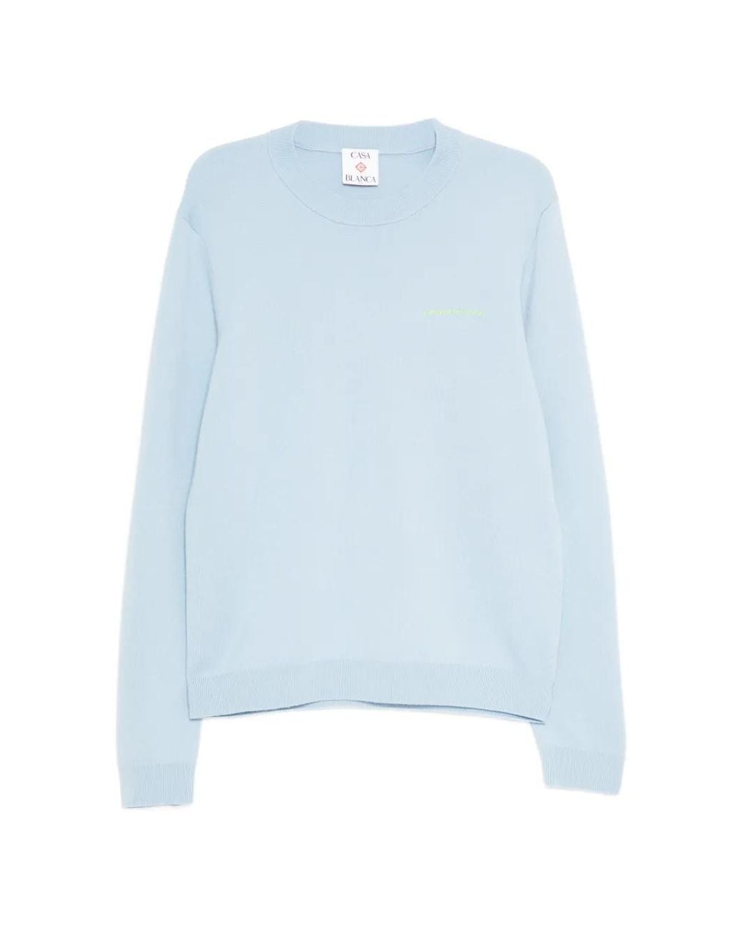 Casablanca Blue Crewneck Knitted Jumper for men