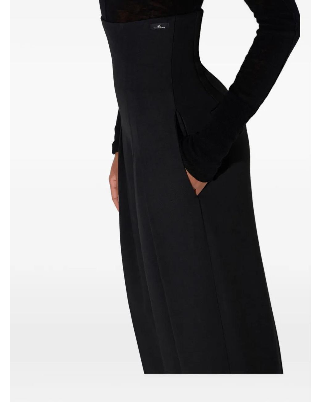 Elisabetta Franchi Blue Flowing Gabardine Trousers