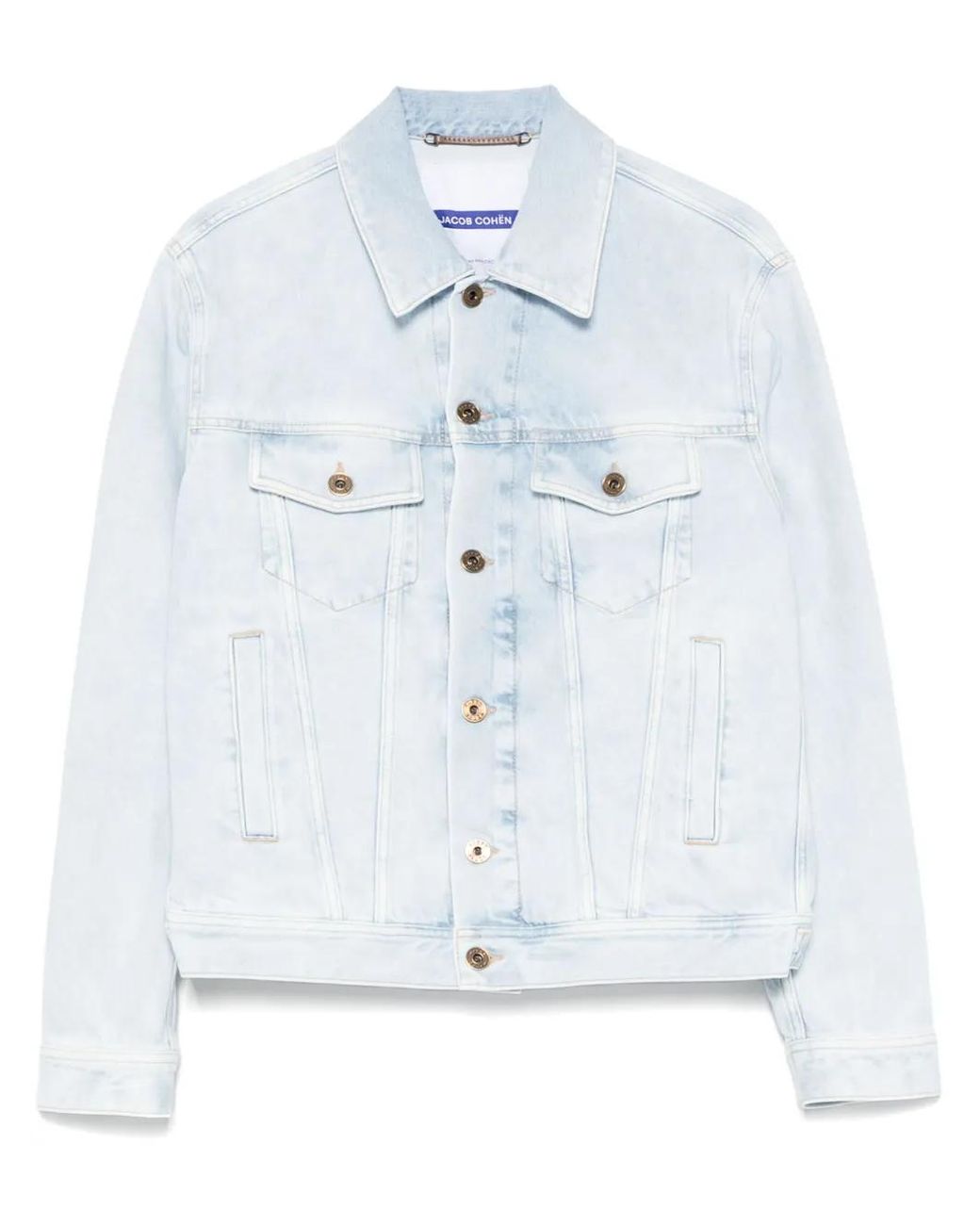 Jacob Cohen Blue Light Denim Jacket With Classic Front Fastening for men