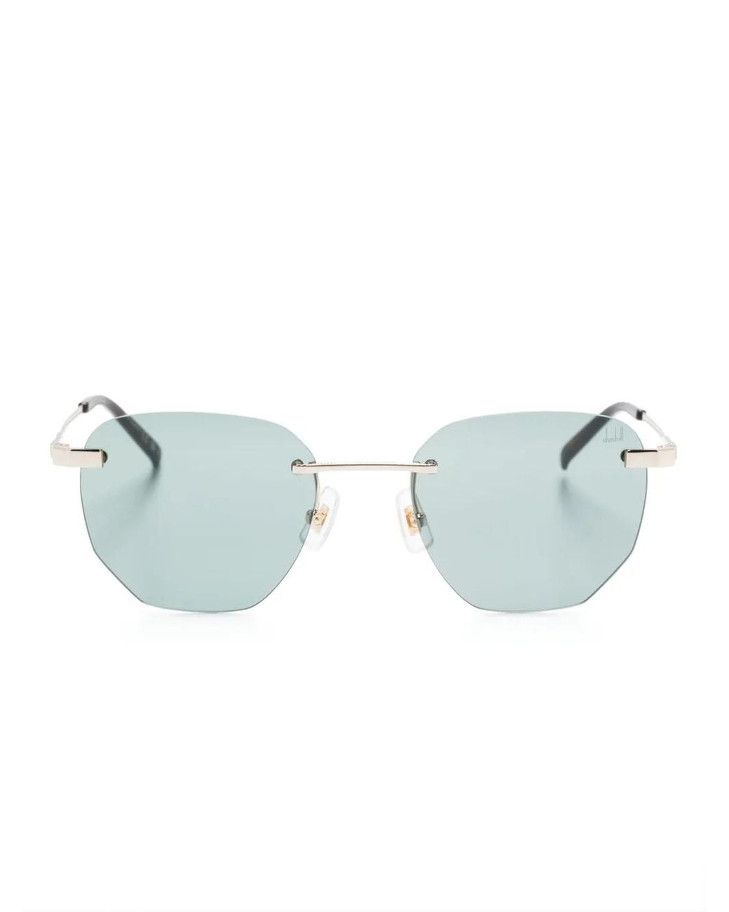 Dunhill Blue Geometric-Frame Sunglasses