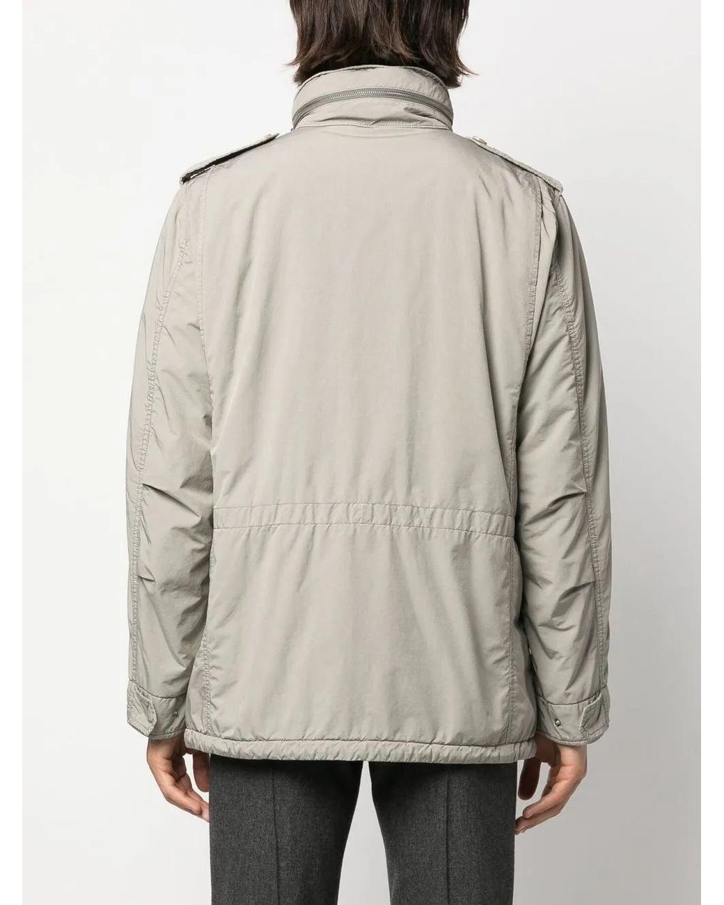 Aspesi Gray Newcamp Military Jacket for men