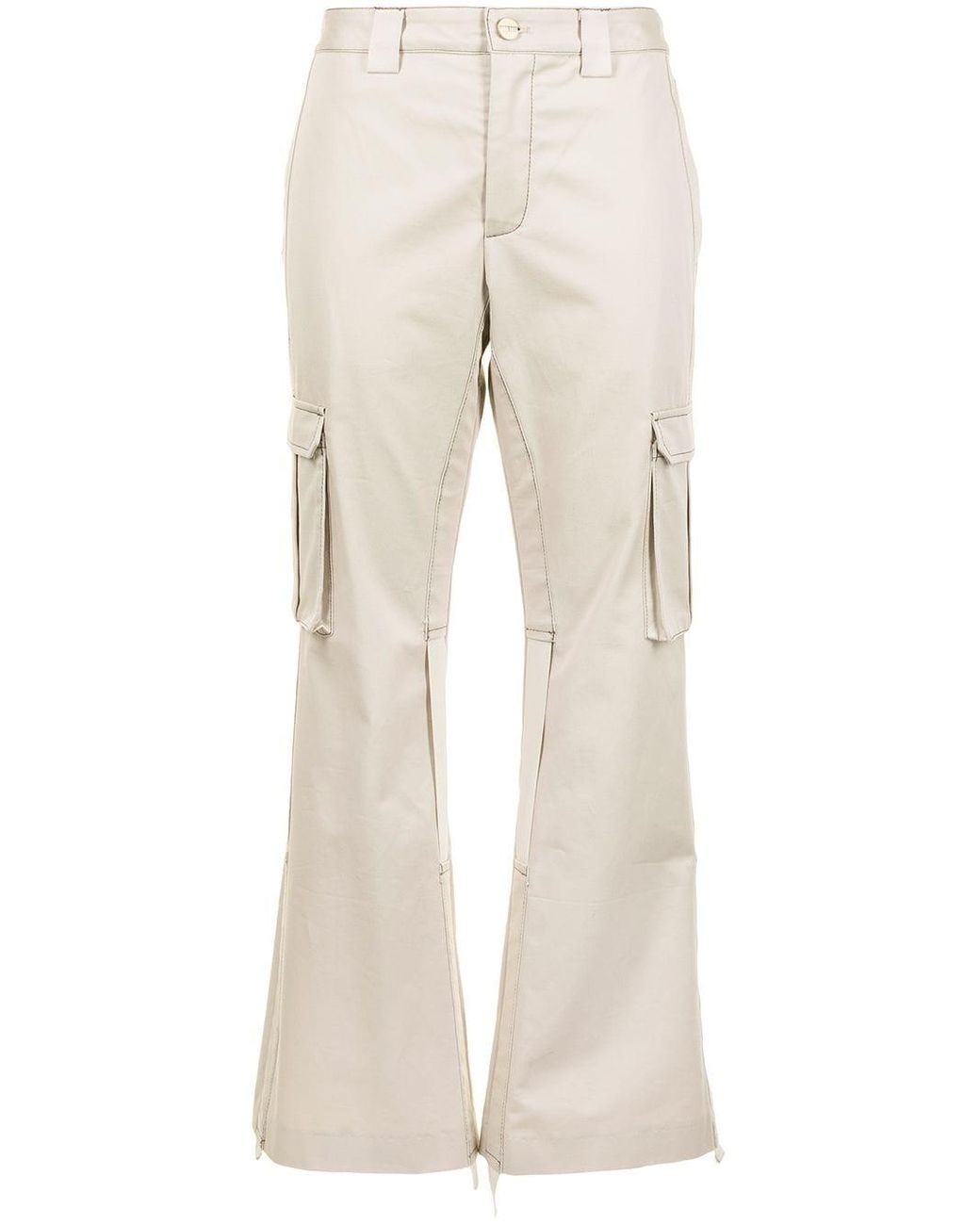 Dion Lee Flared Cargo Trousers in Natural