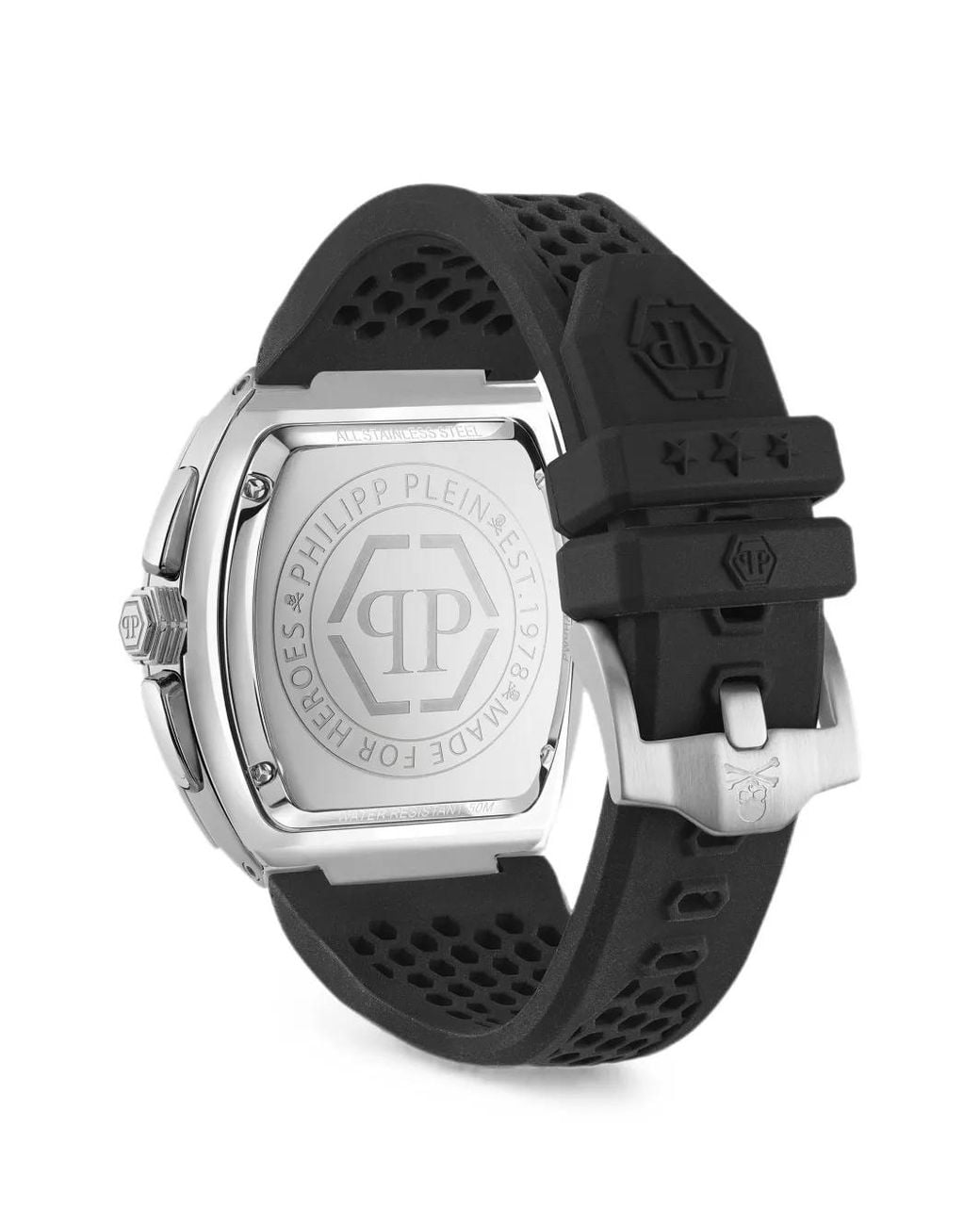 Philipp Plein Gray Hexagon Phantom Chrono Watch for men