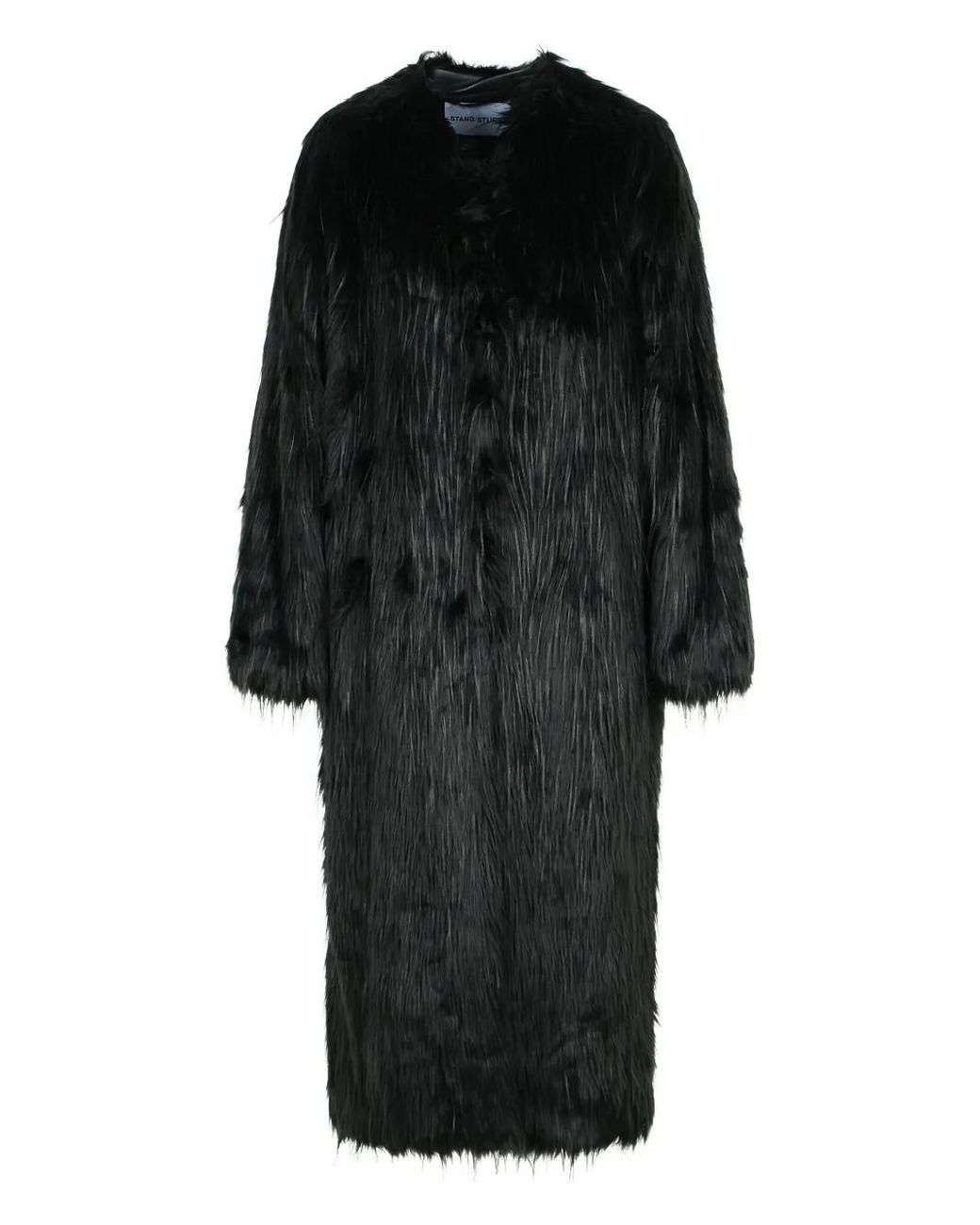 Stand Studio Black Faux Fur 'Carolina' Coat