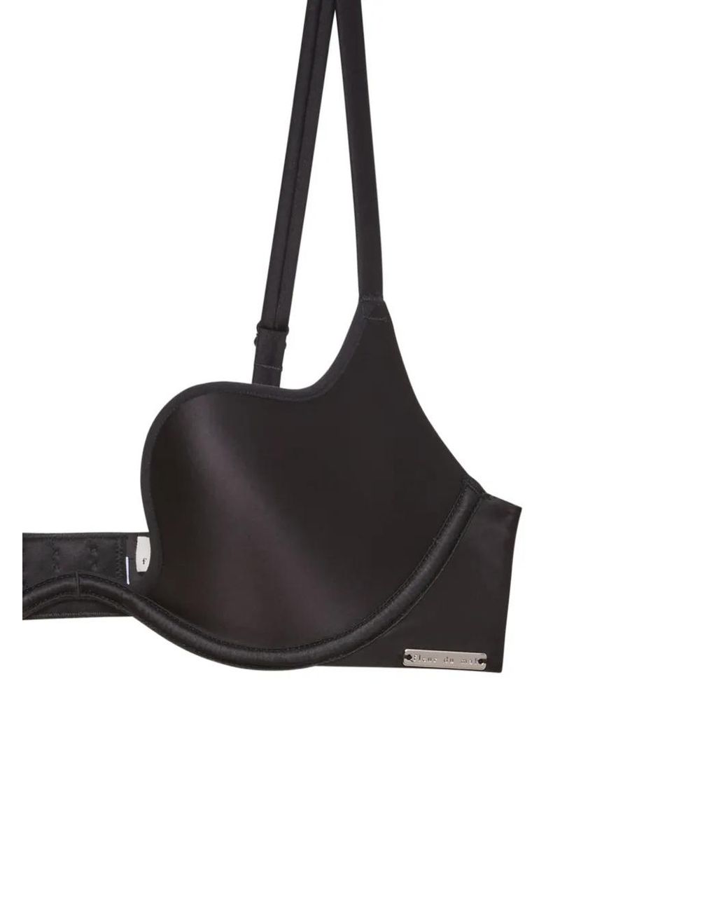 Fleur du Mal Black Gloss Wireless Push-Up Bra