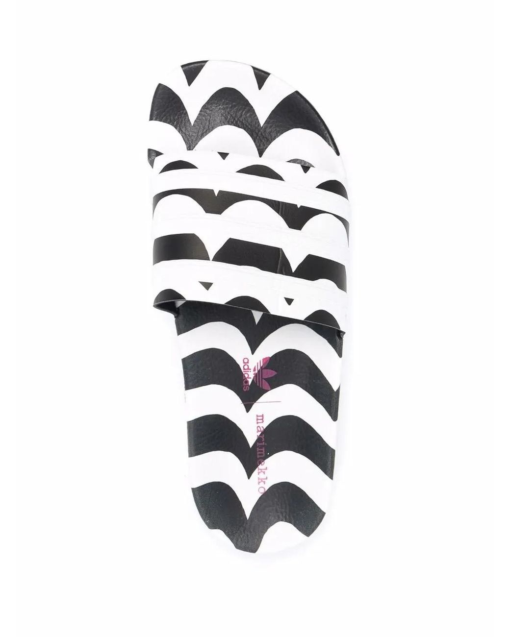 Adidas White Sandals Black