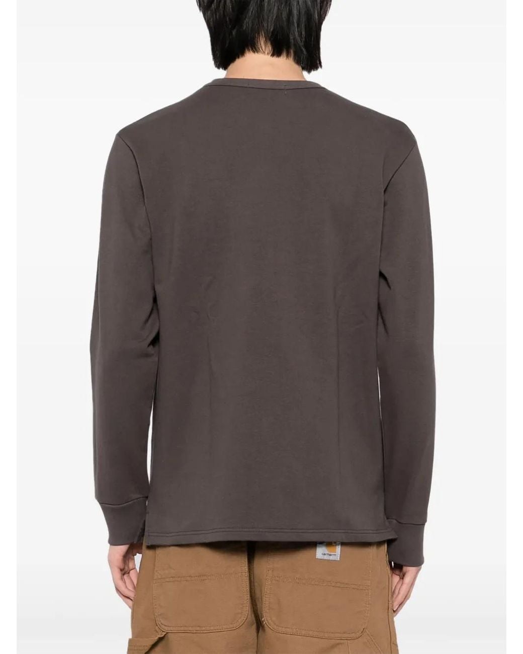 A Bathing Ape Gray Ape Head Brushed-Cotton Sweatshirt for men