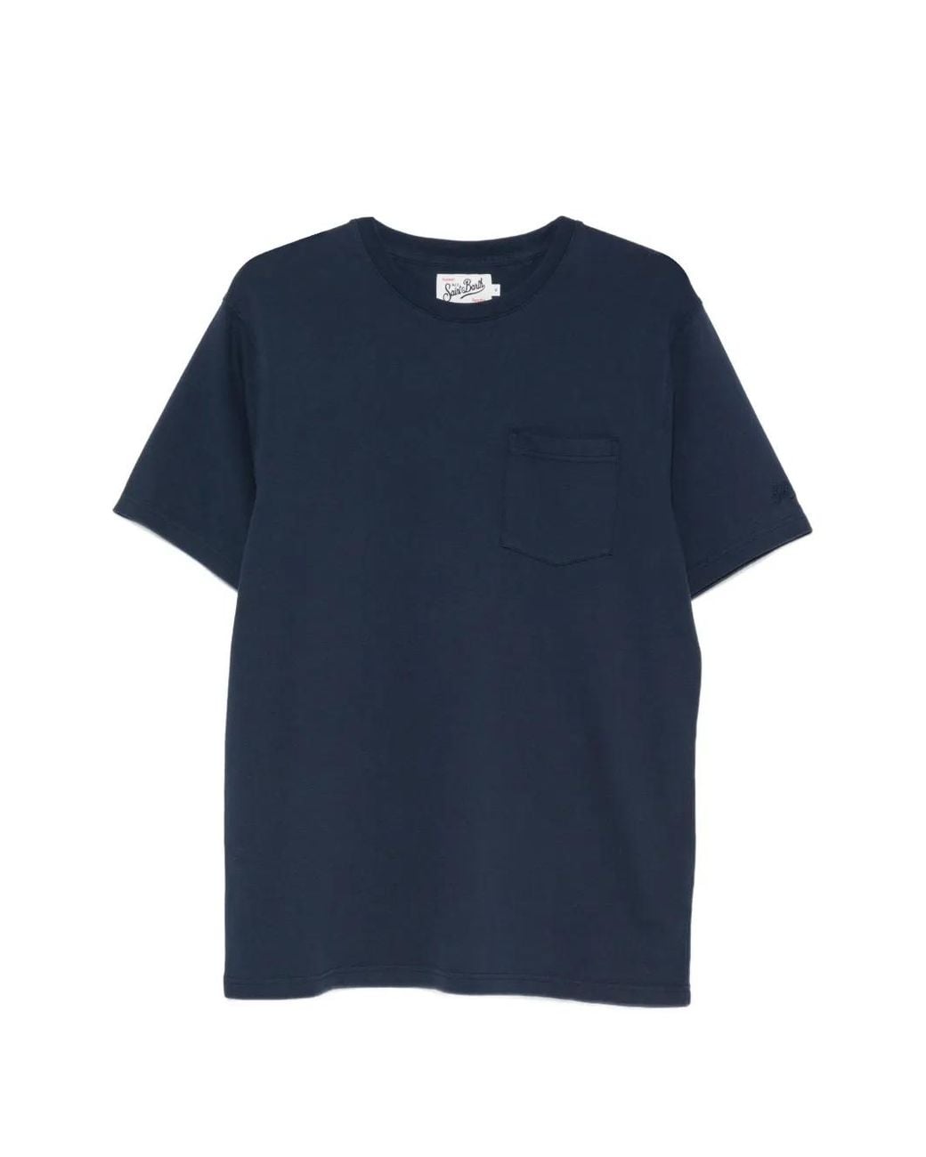 Mc2 Saint Barth Blue T-Shirt Bakewell À Col Rond for men
