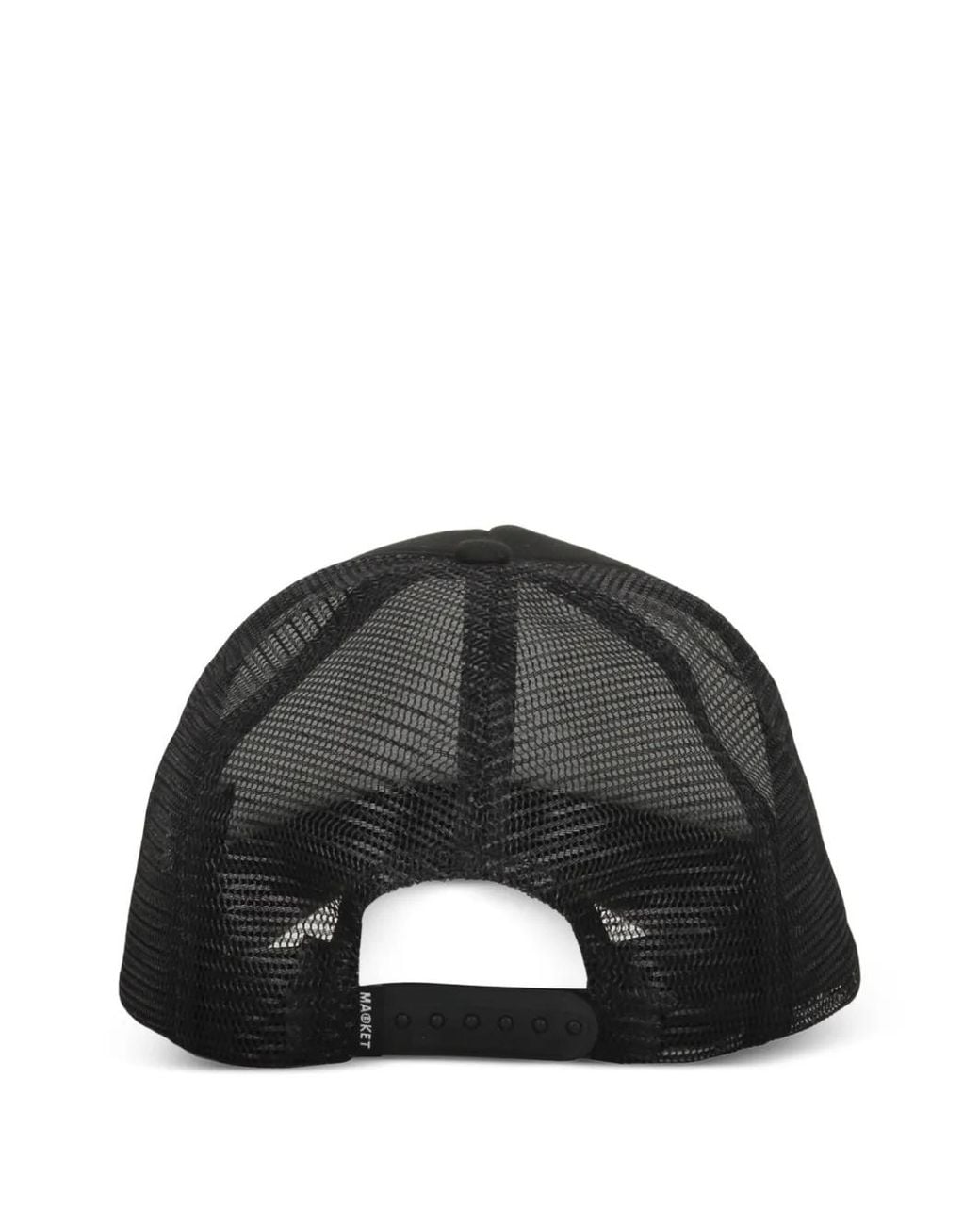 Market Black Logo-Print Trucker Cap for men