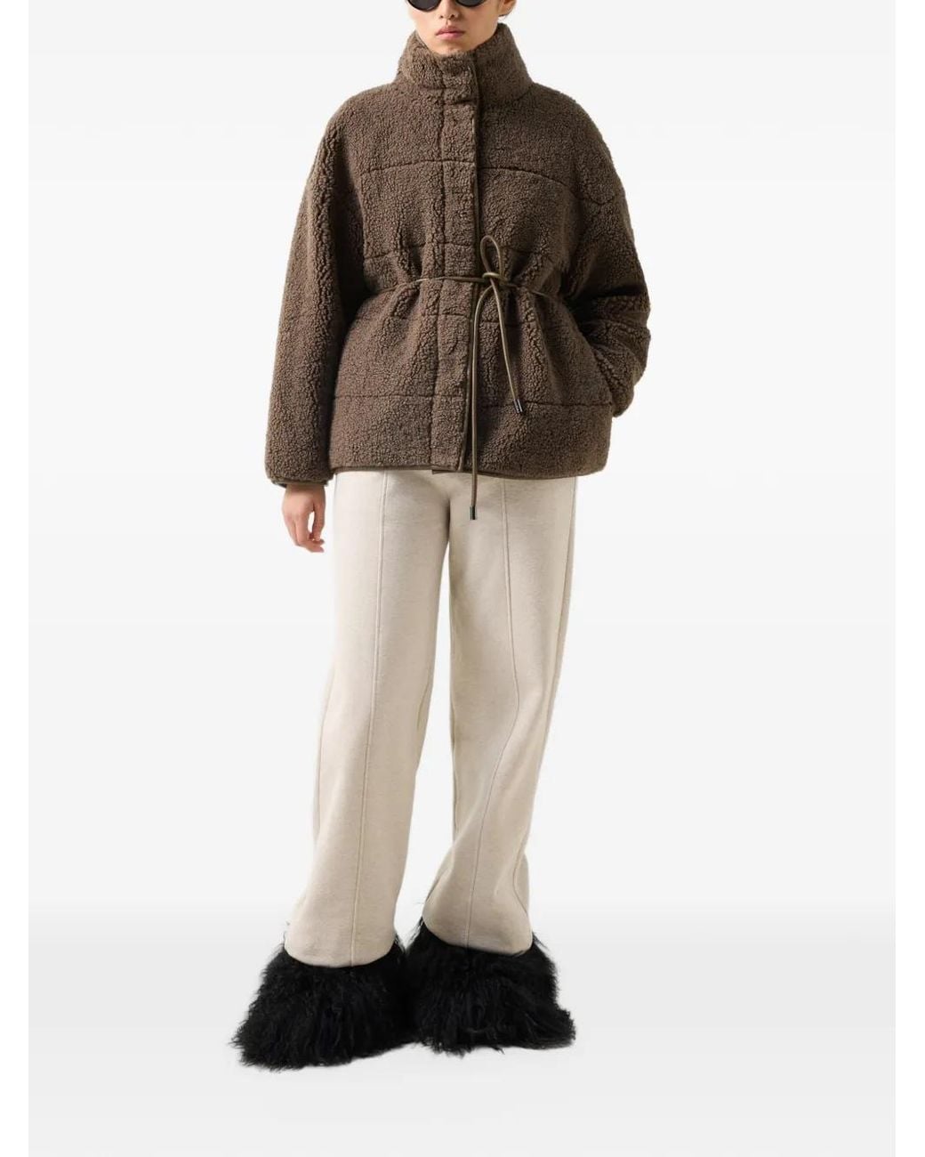 Bogner Natural Kimberly Faux-Teddy Jacket