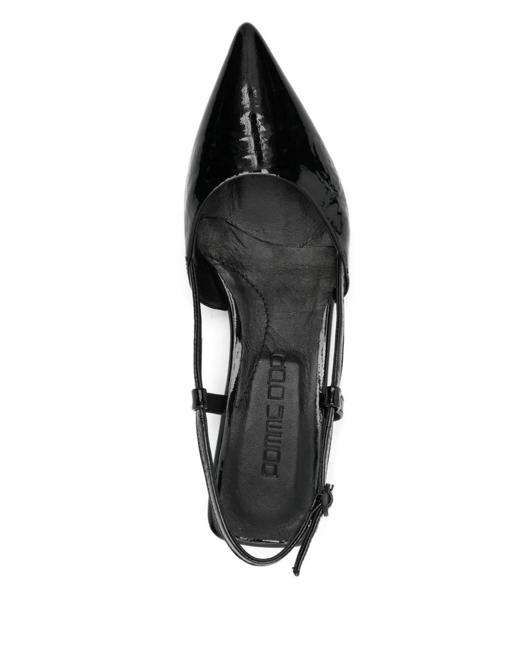 Pomme D ́Or Black Leather Ballet Flats
