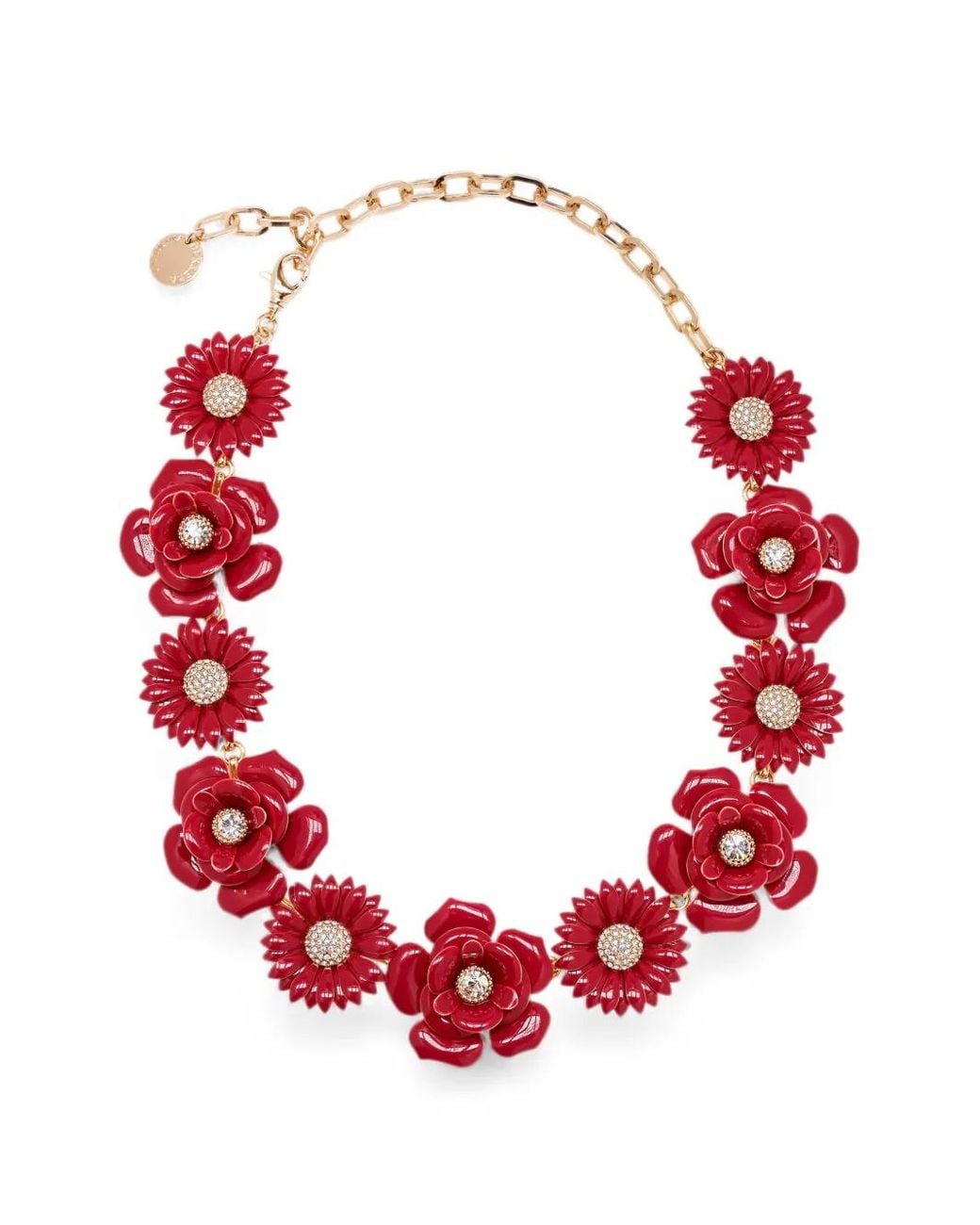 Carolina Herrera Red Crystal-Embellished Necklace