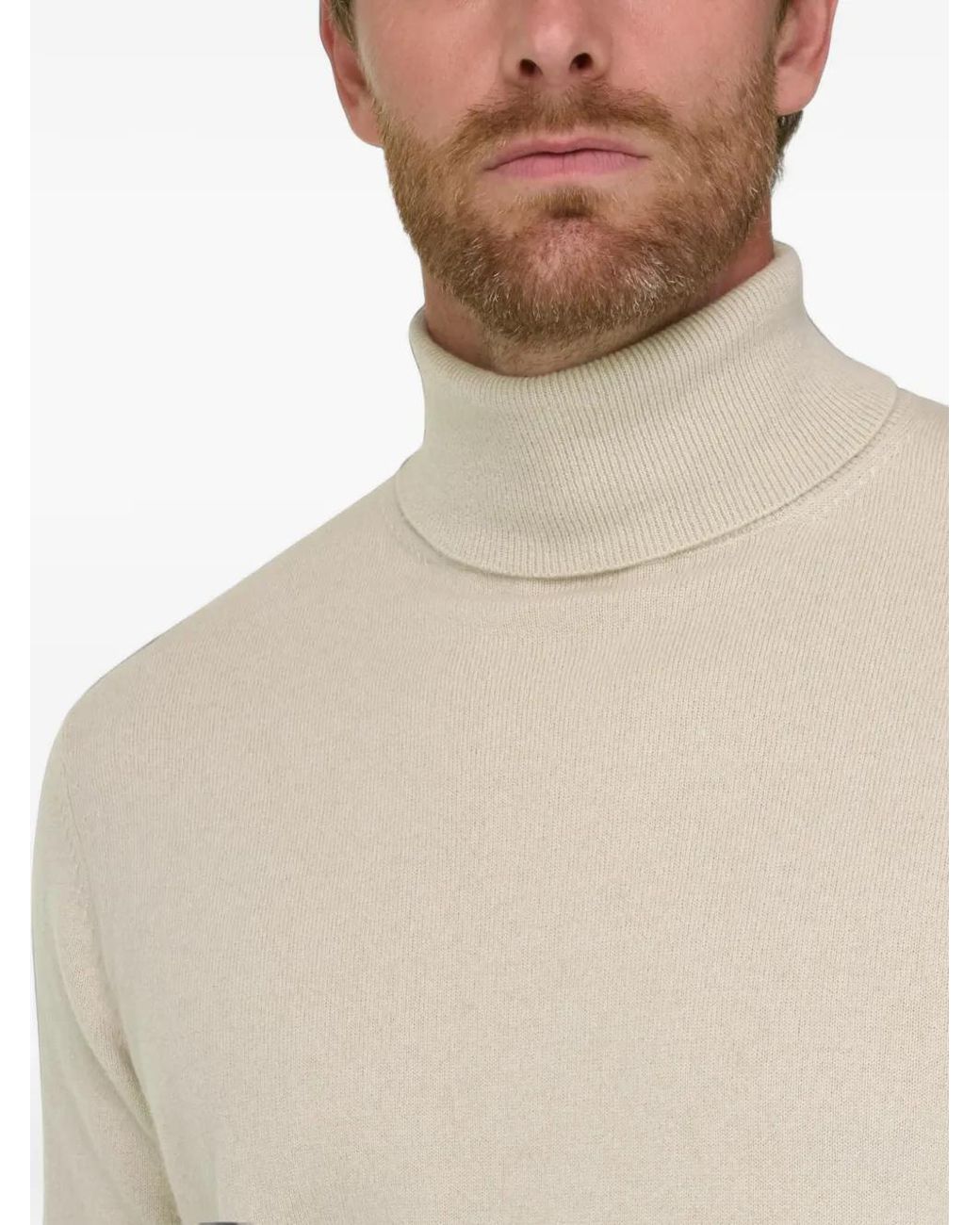 Boggi White Turtleneck Jumper for men