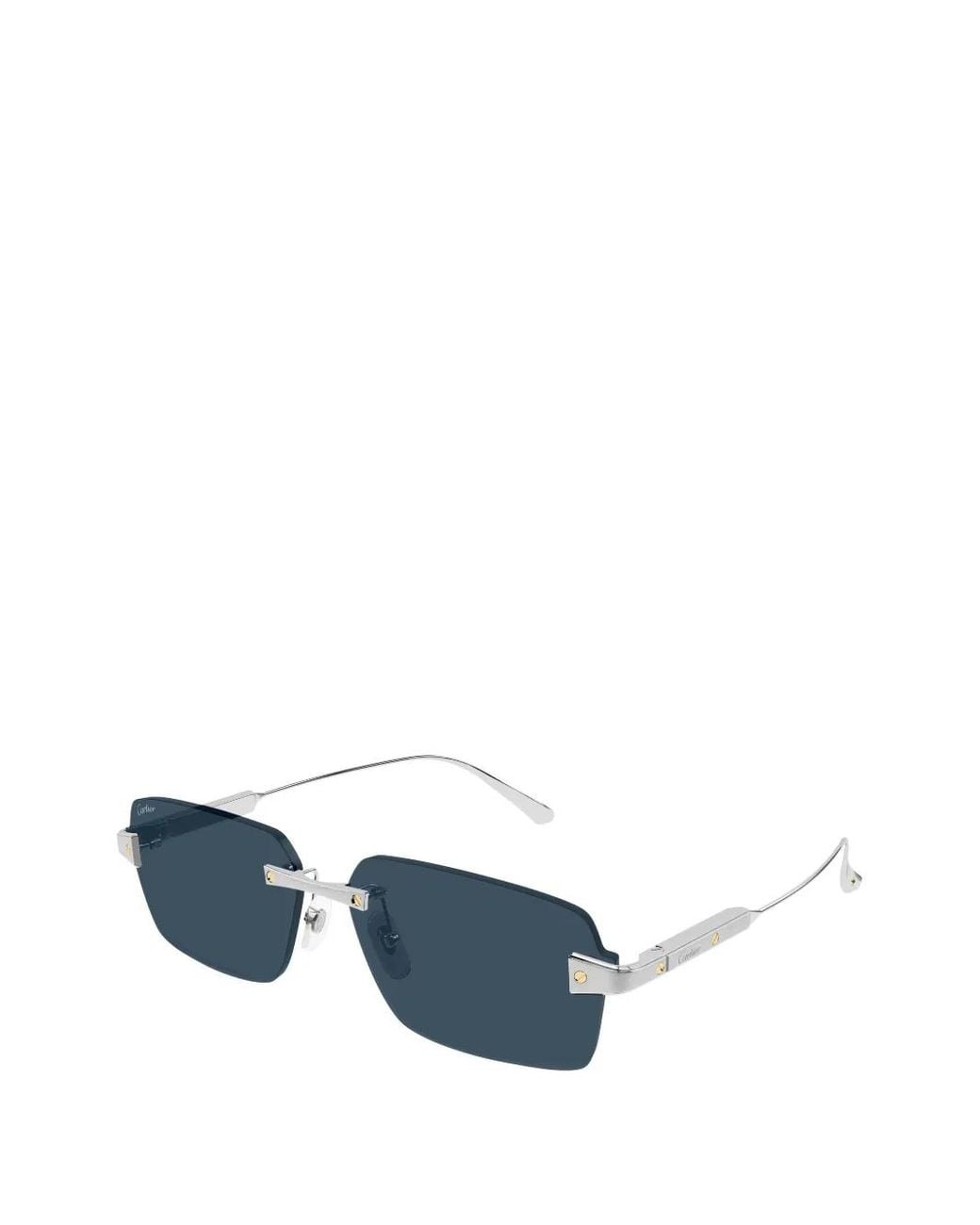 Cartier Blue Santos De Cartier Rectangle-Frame Sunglasses for men