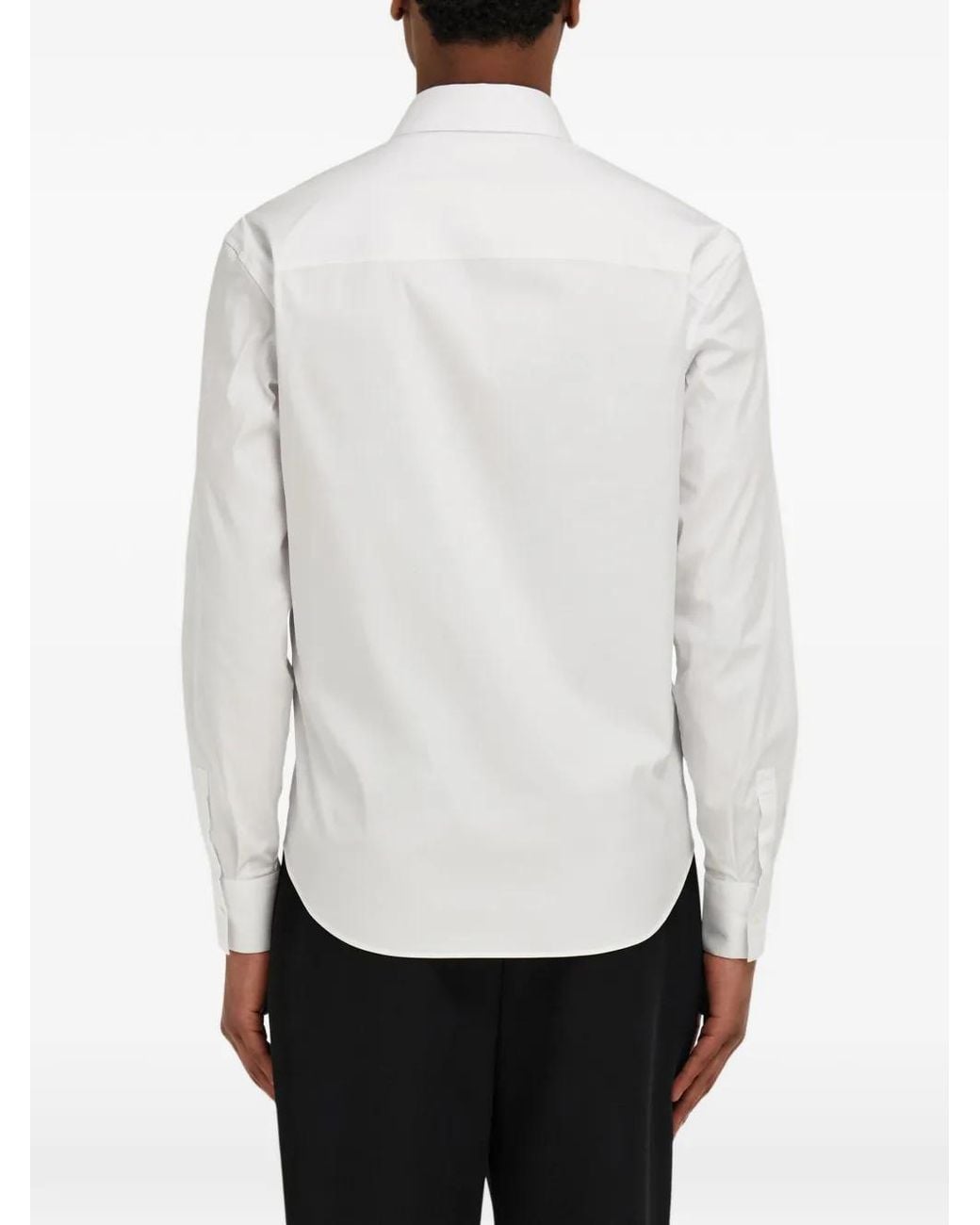 Ferragamo White Chemise Boutonnée À Manches Longues for men
