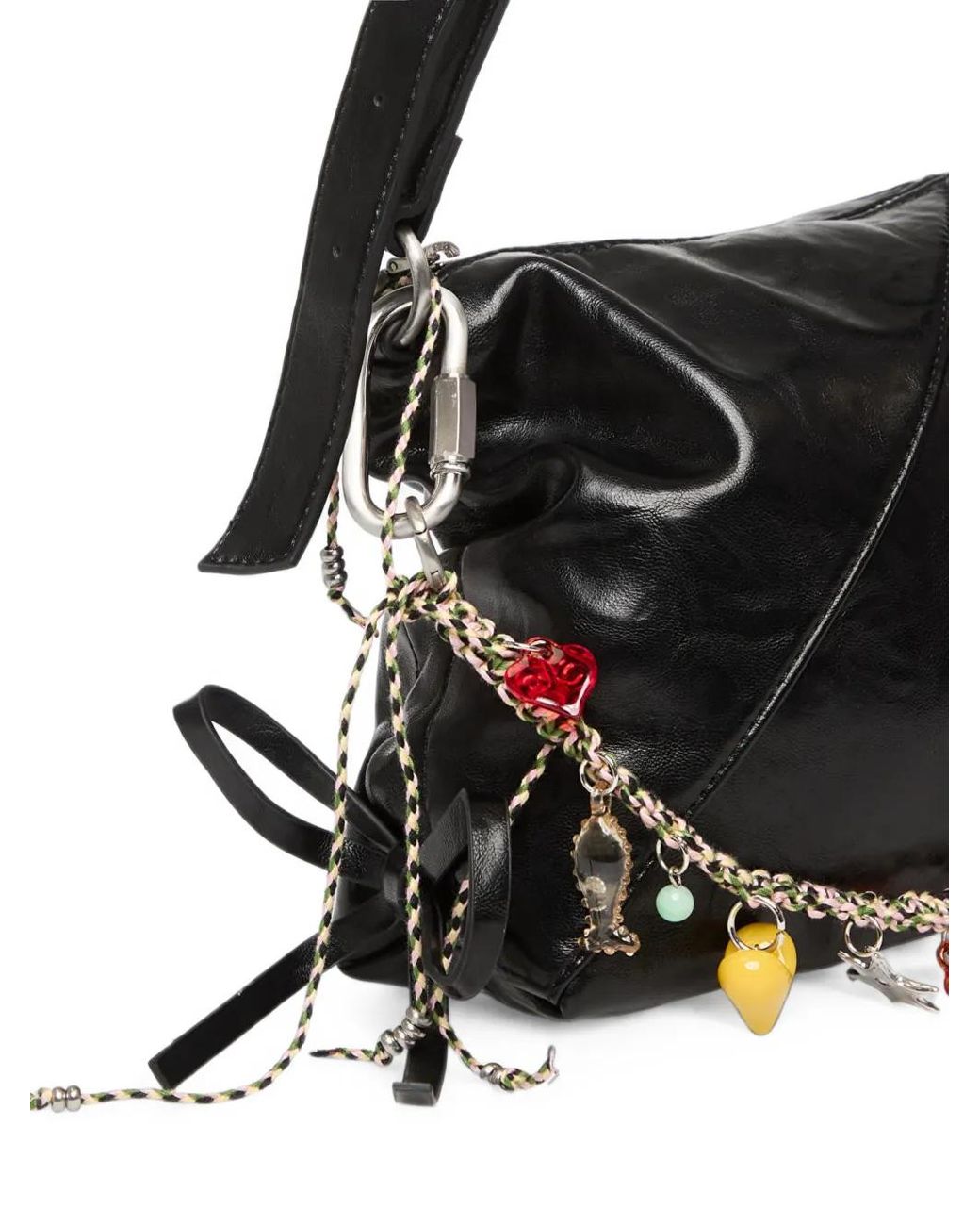 Borsa A Spalla Gravity Con Lacci E Ciondoli di Desigual in Black