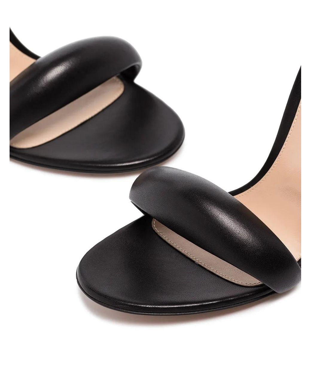 Gianvito Rossi Black Bijoux Leather Heel Sandals