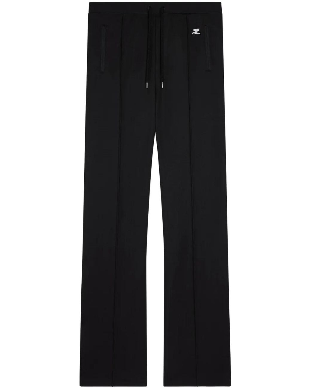 Courreges Black Straight-Leg Track Pants for men