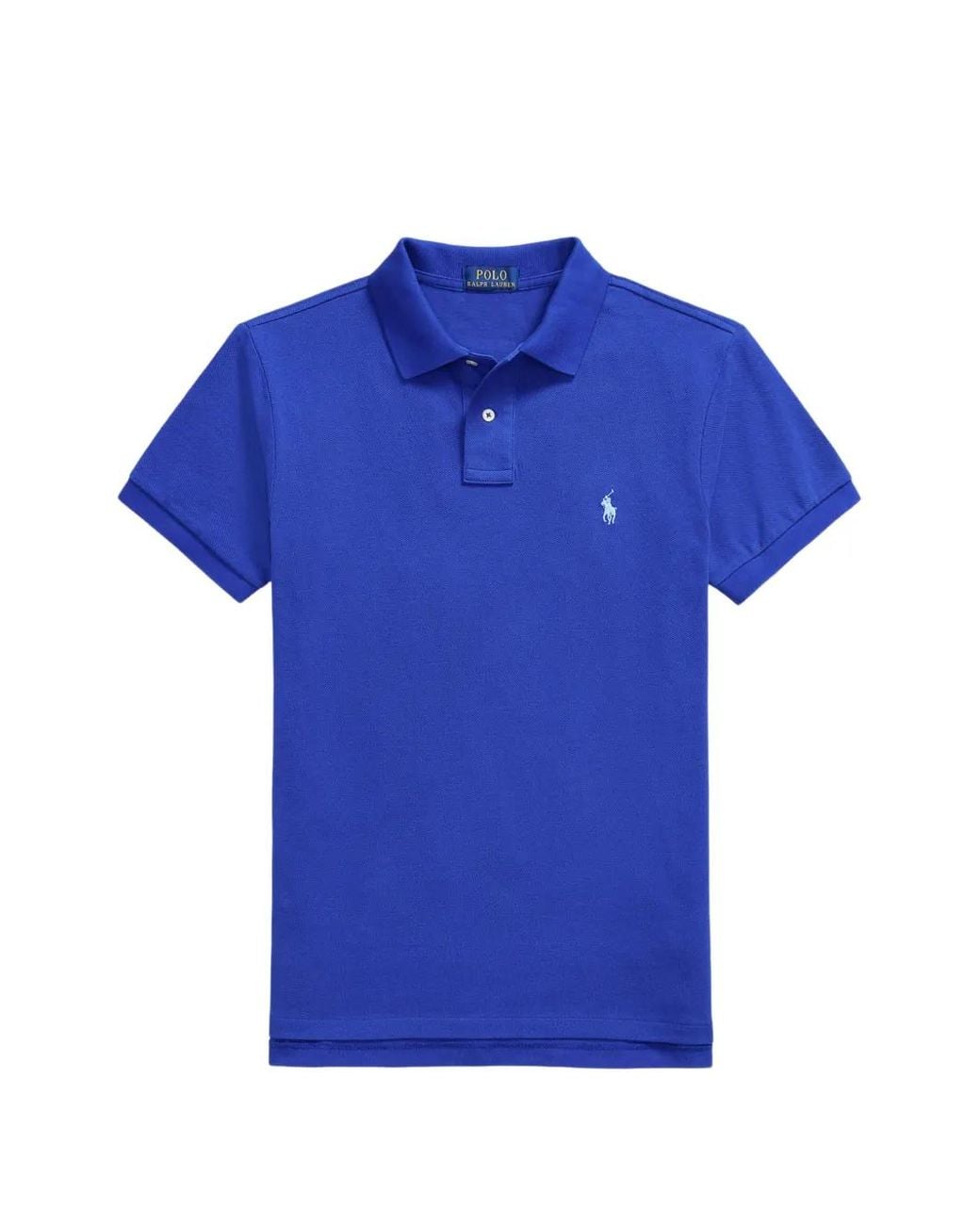 Polo Ralph Lauren Blue Logo-Embroidered Cotton Polo Shirt for men