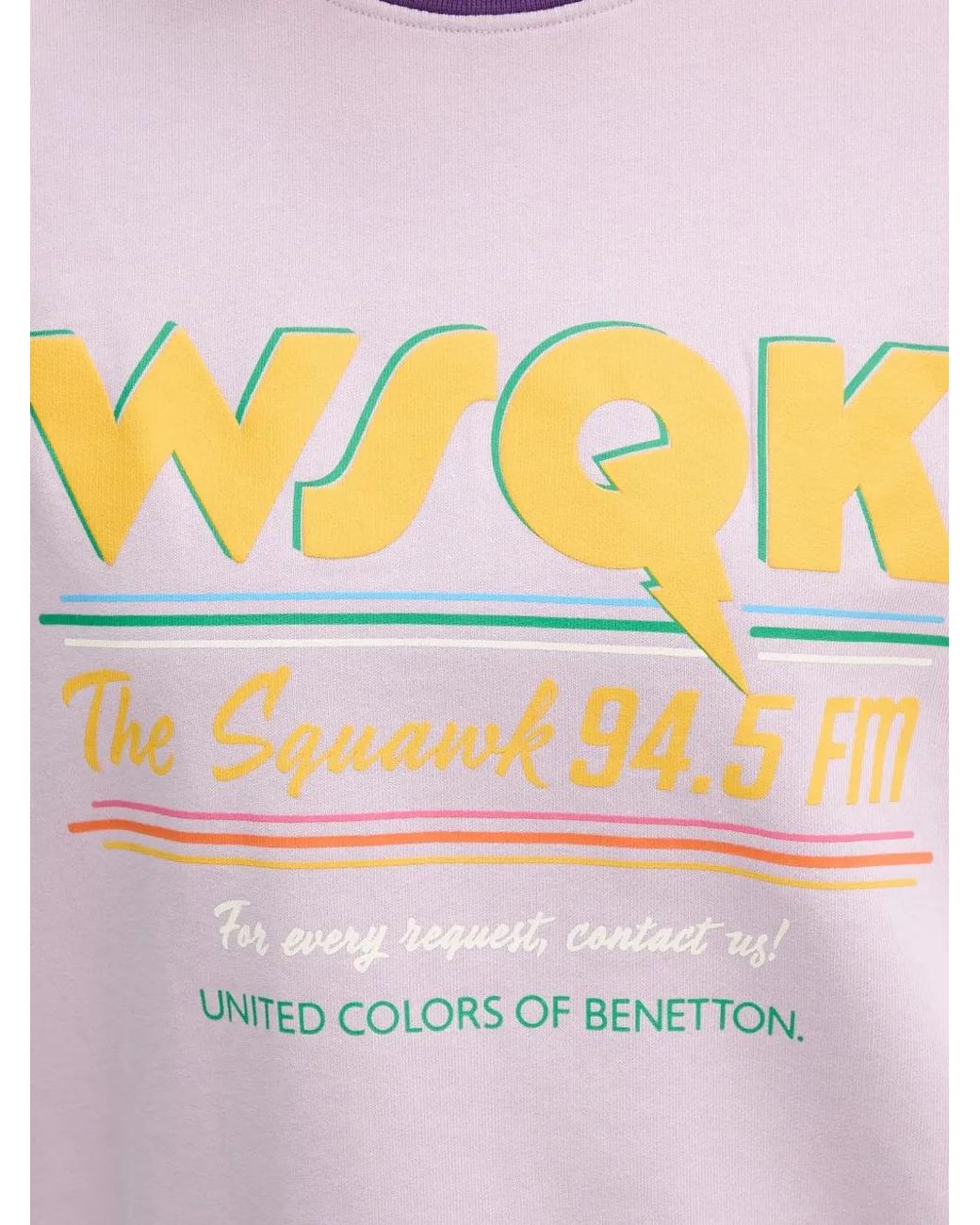 Benetton White X Stranger Things Crew-Neck Sweatshirt