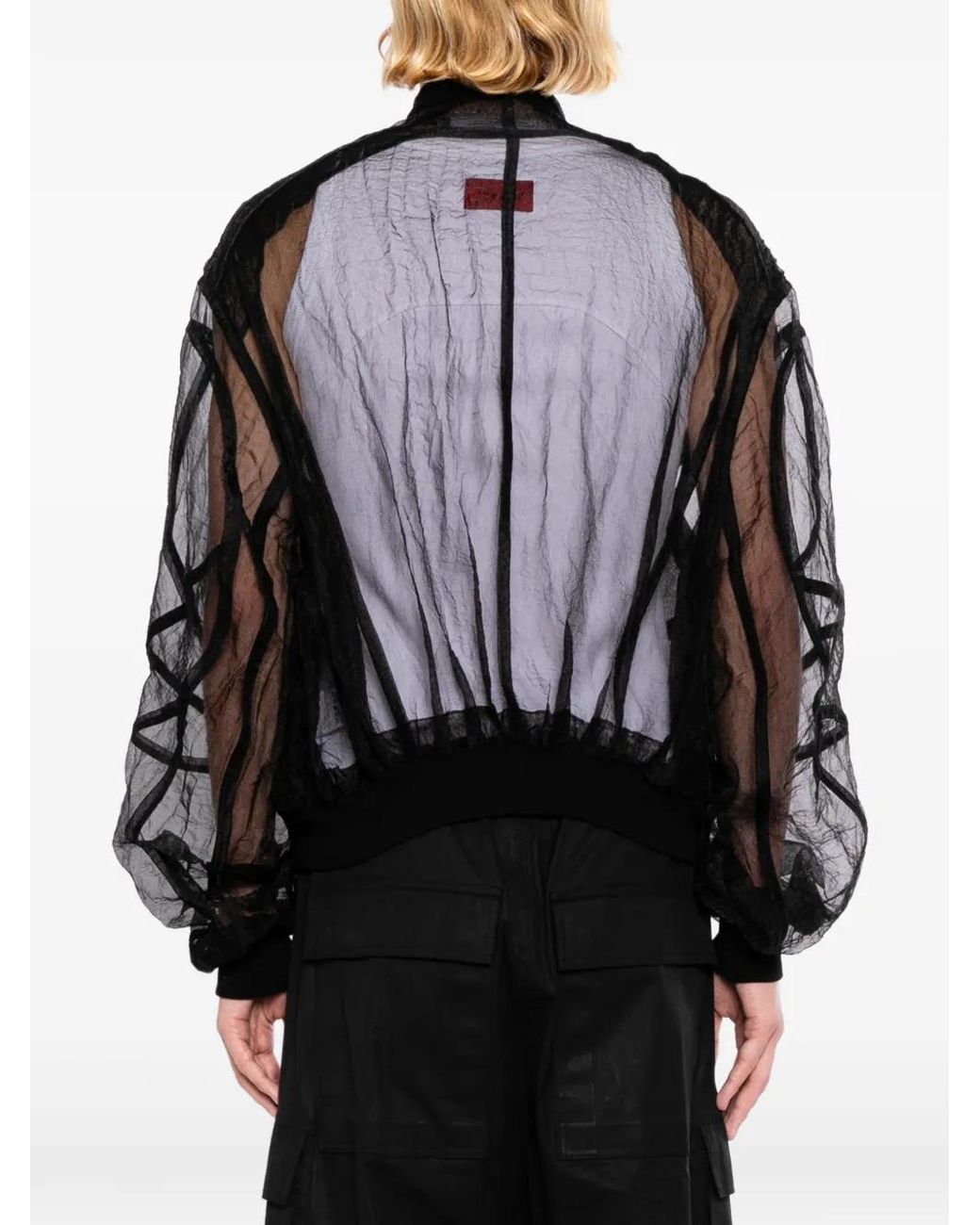 Julius Black Sheer Panelled Jacket for men