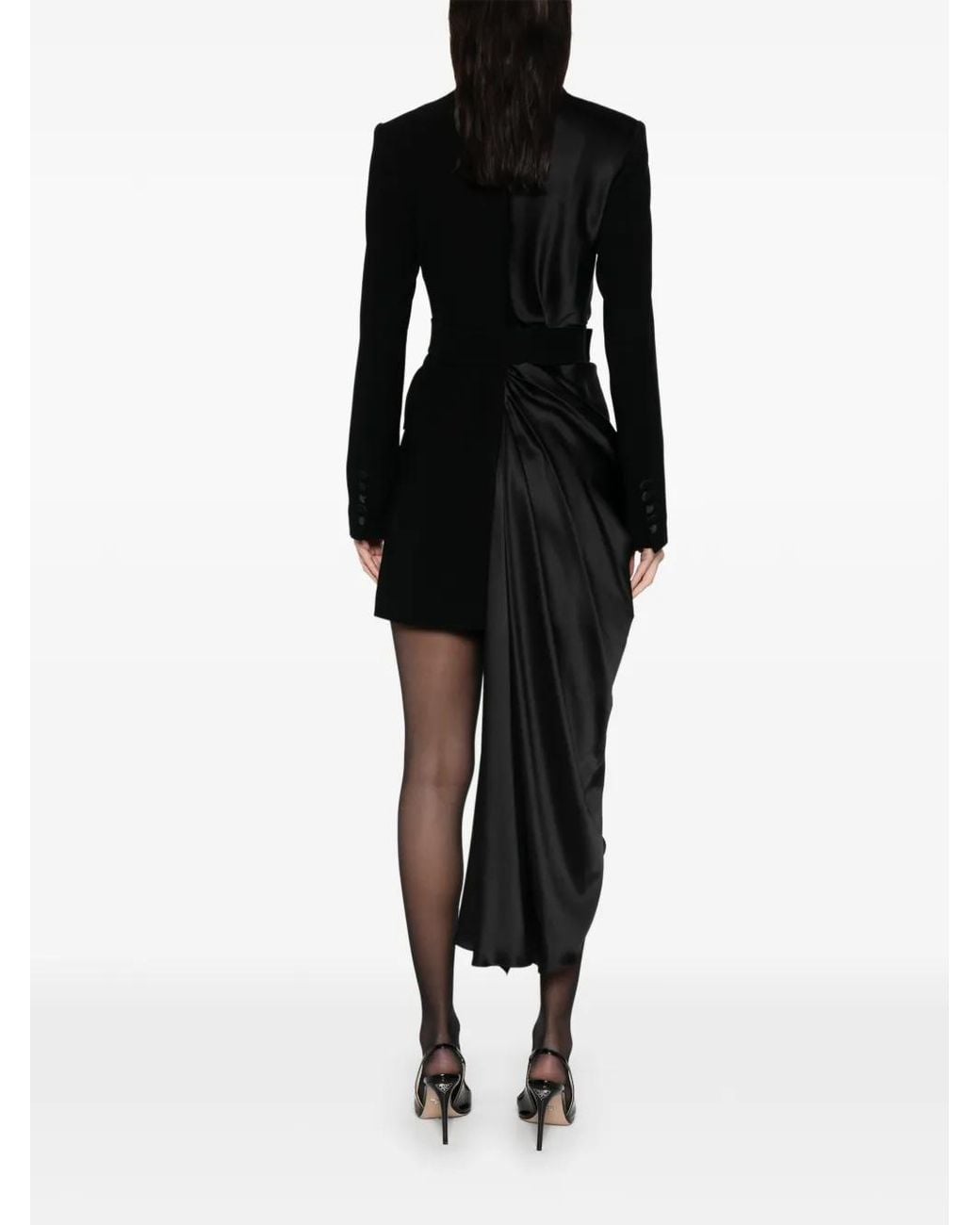 SILK LOVE & LACE Black Alexa Belted Mini Dress