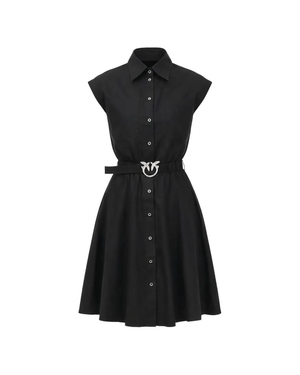 Pinko Black Buttoned-Up Dress