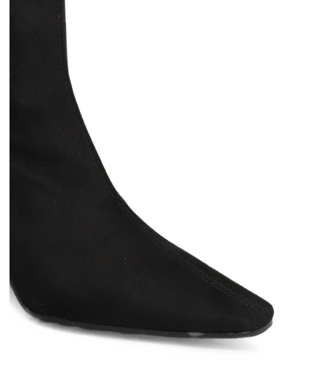 BIANCADI Black Pointed-Toe Zip-Fastening Ankle Boots