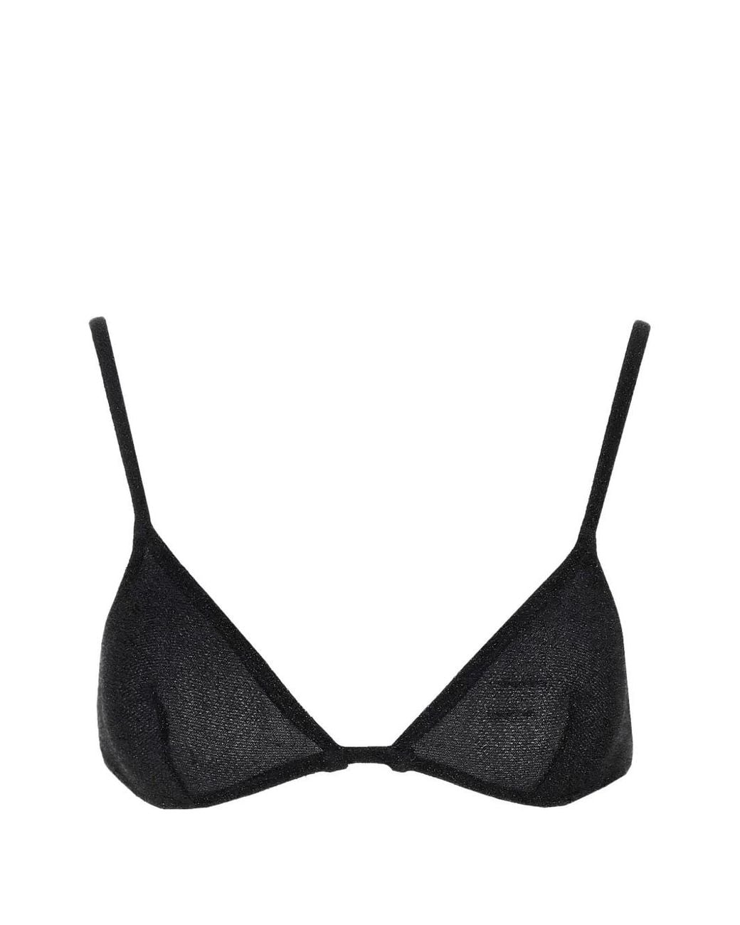 Laura Urbinati Black Soutien-Gorge Triangle À Effet Pailleté