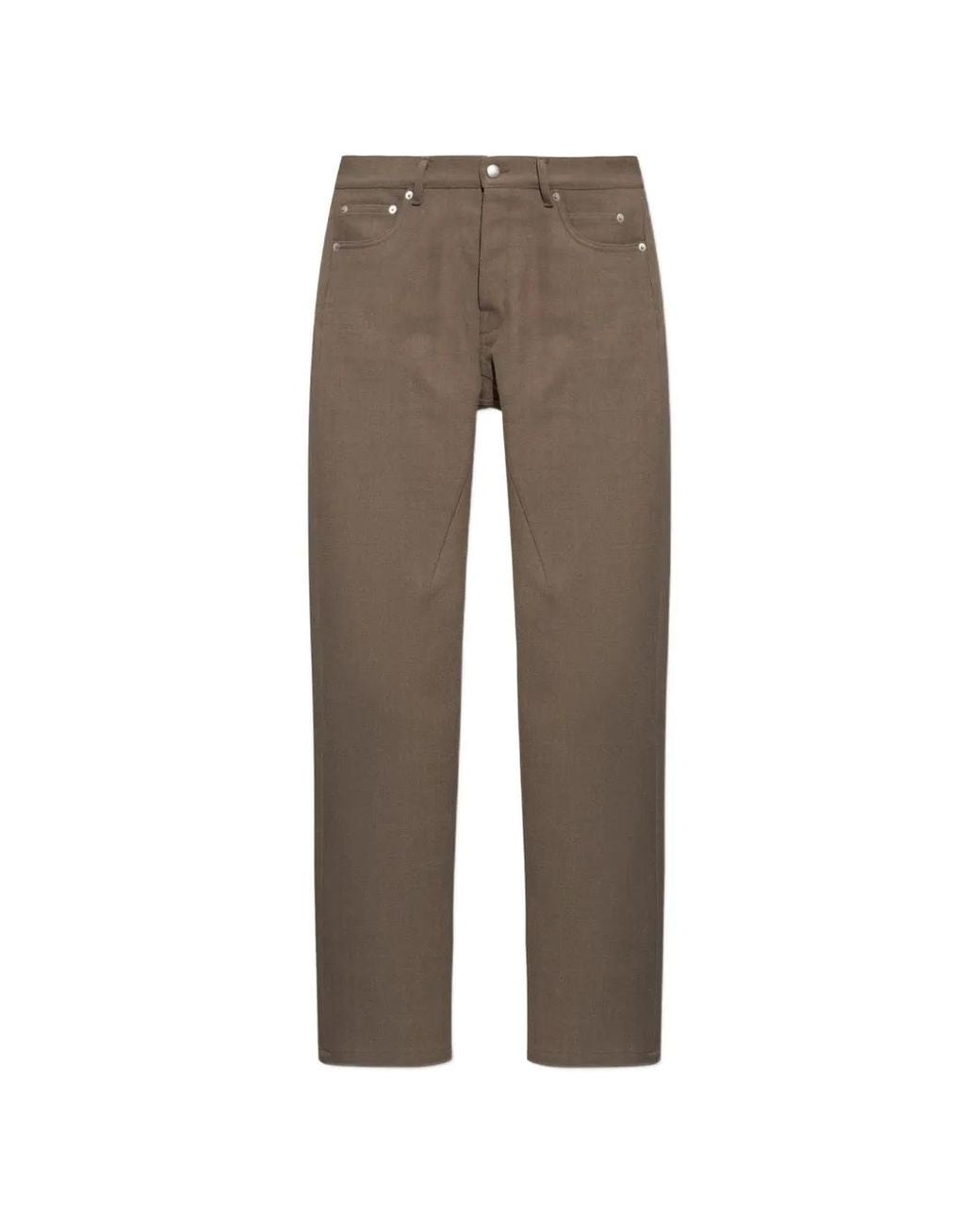 Rick Owens Gray Straight-Leg Trousers for men