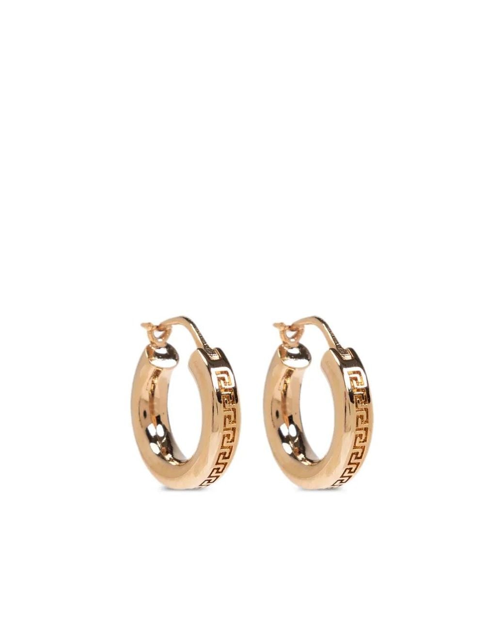 Versace Metallic Creolen Mit Greca-Muster